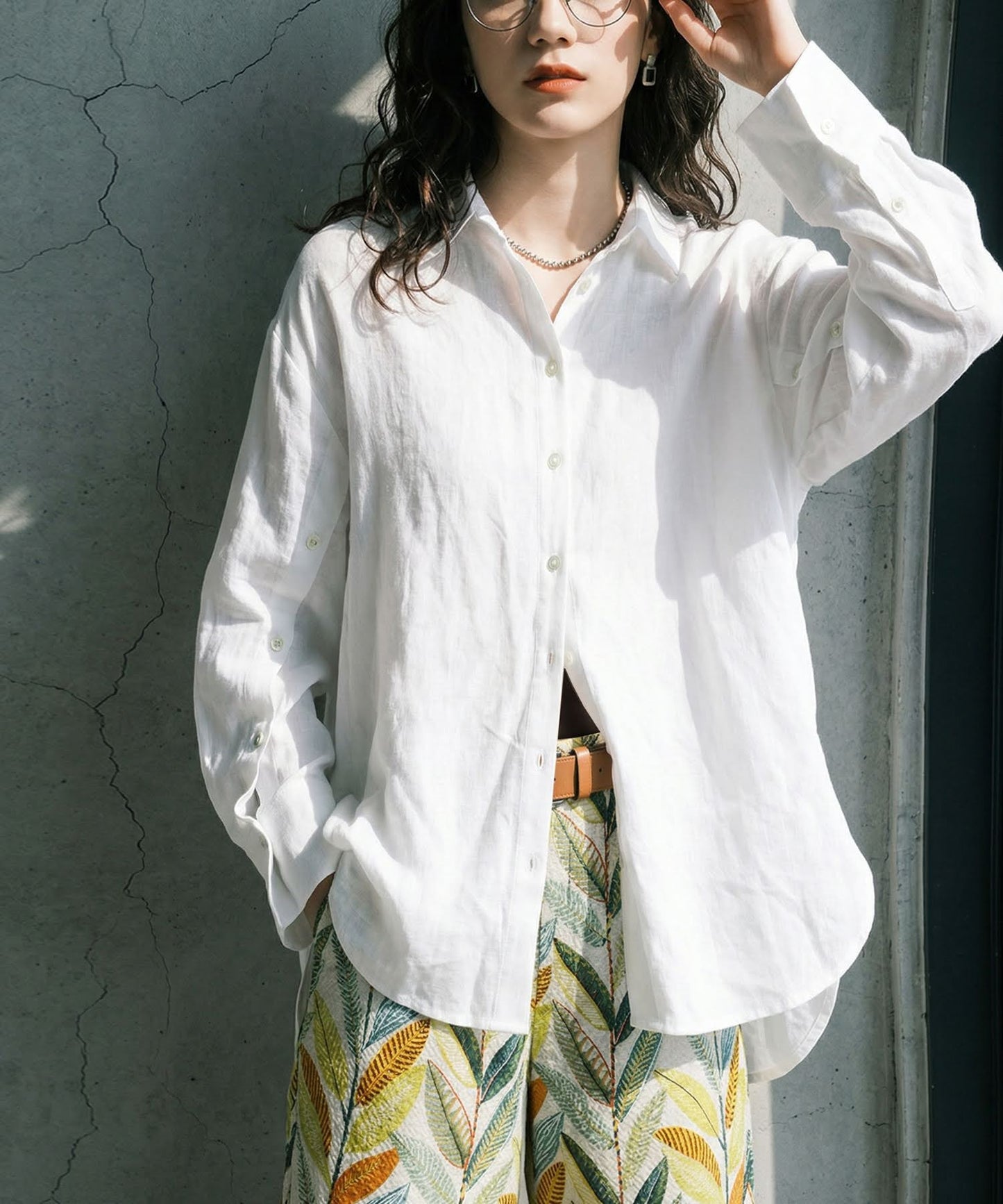 Linen-Like Shirt Ladies
