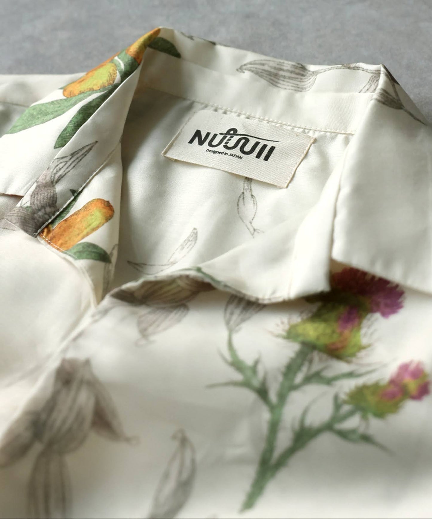 NUUUII Botanical Print Open-Collar Shirt Ladies