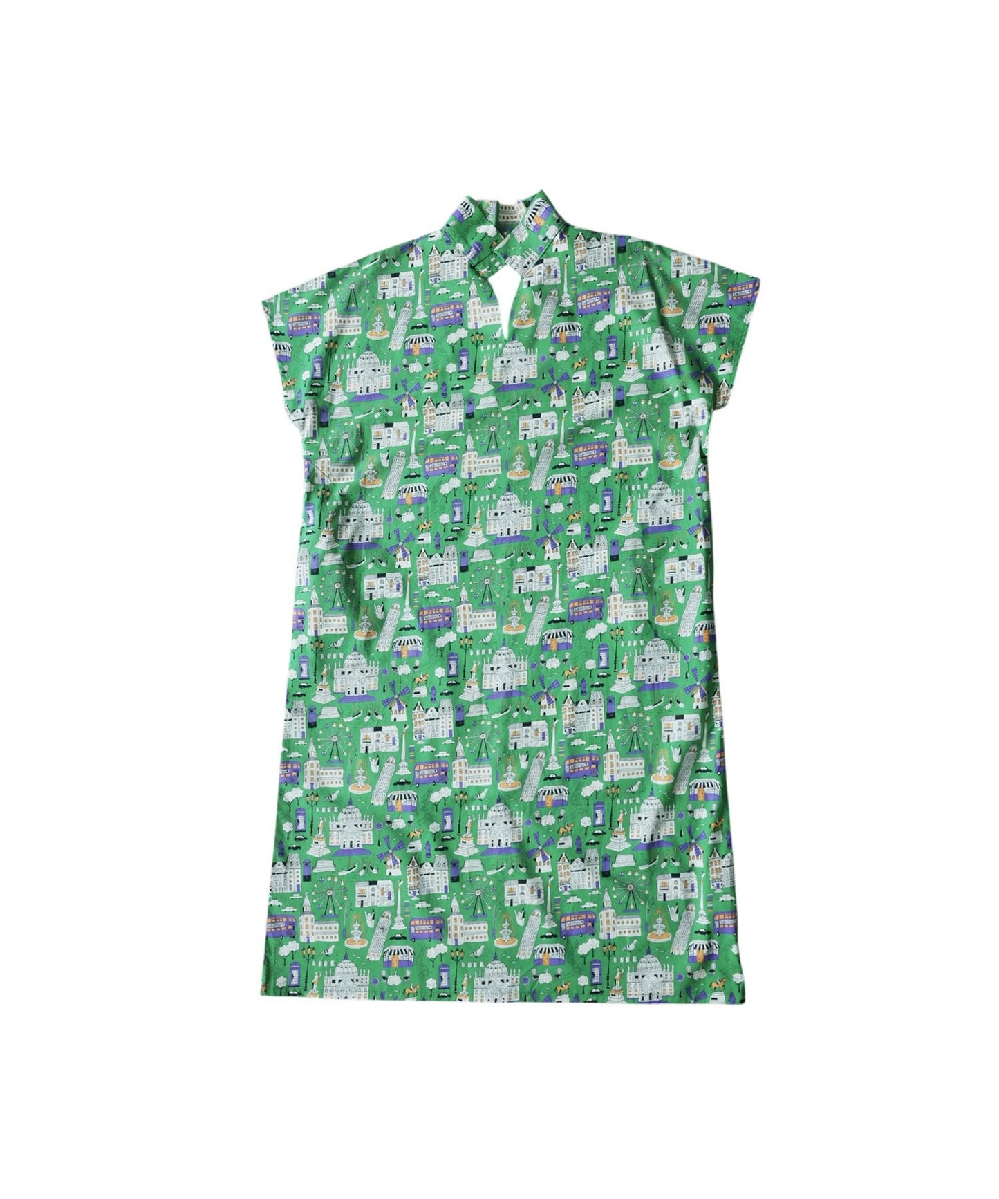 Street Pattern Shirt Dress Ladies