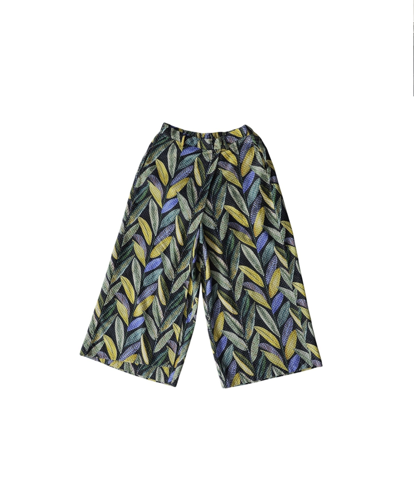 Botanical Print Wrap-Style Pants Ladies