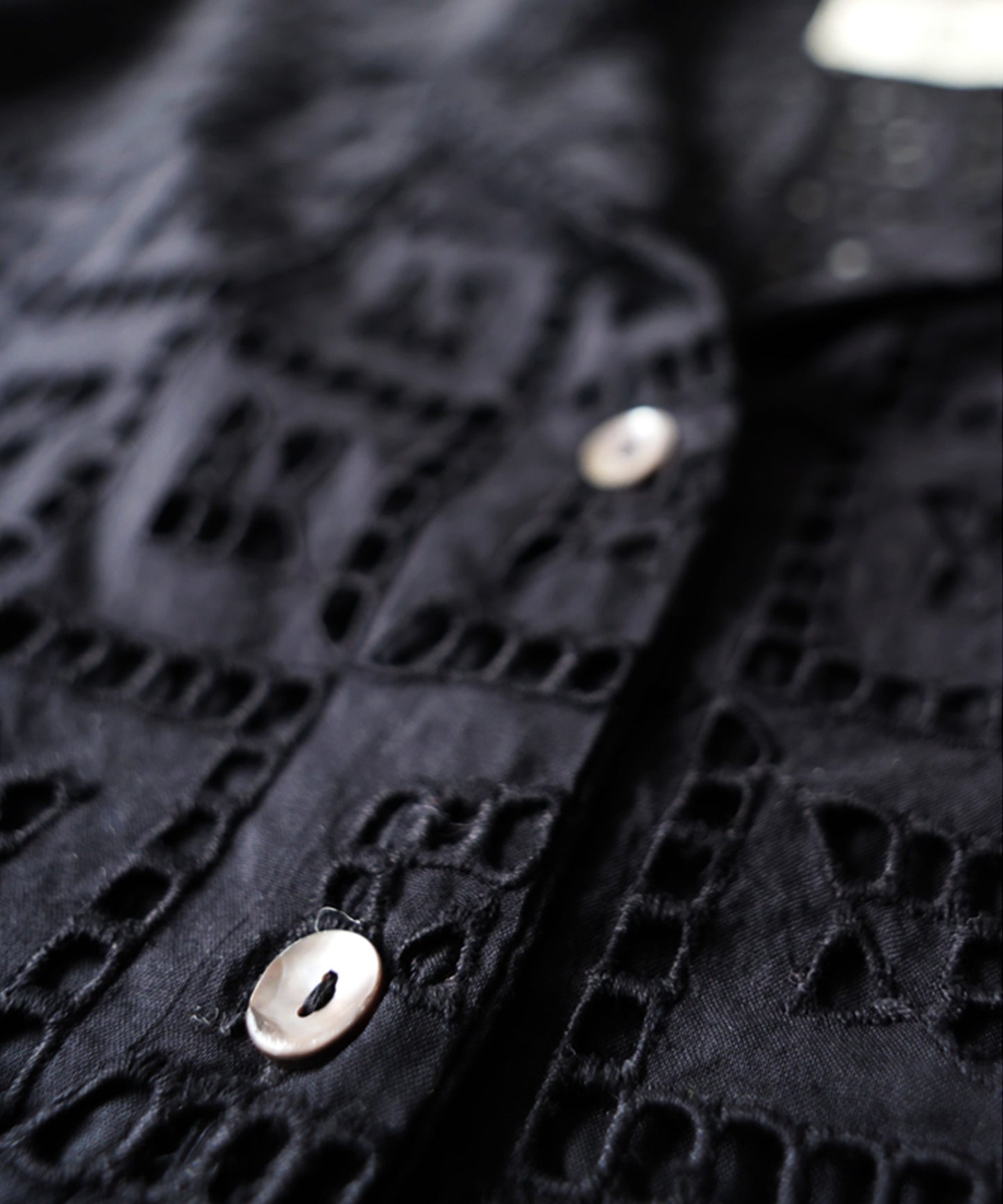 Open-Collar Chiffon Embroidered Shirt Ladies