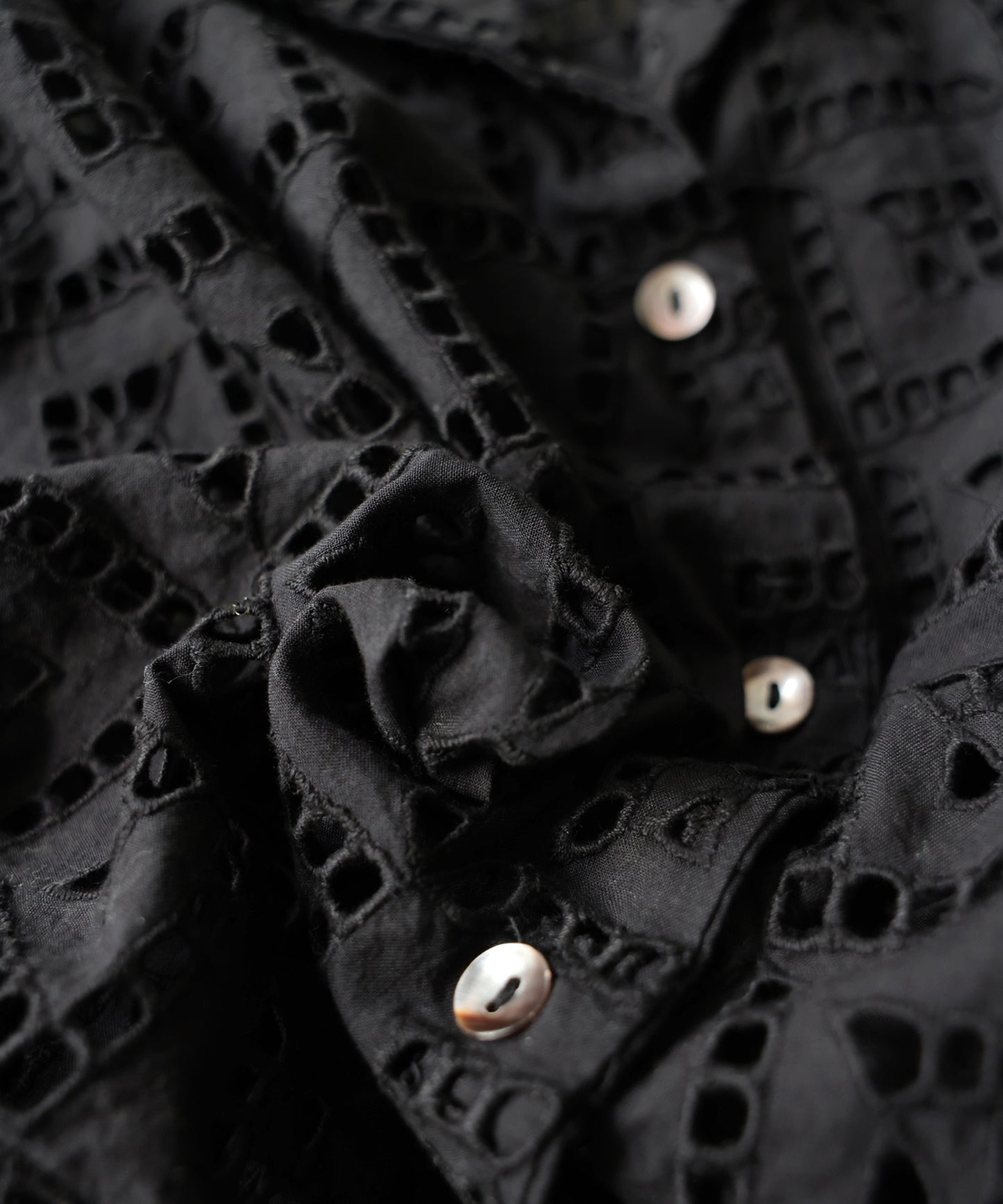 Open-Collar Chiffon Embroidered Shirt Ladies