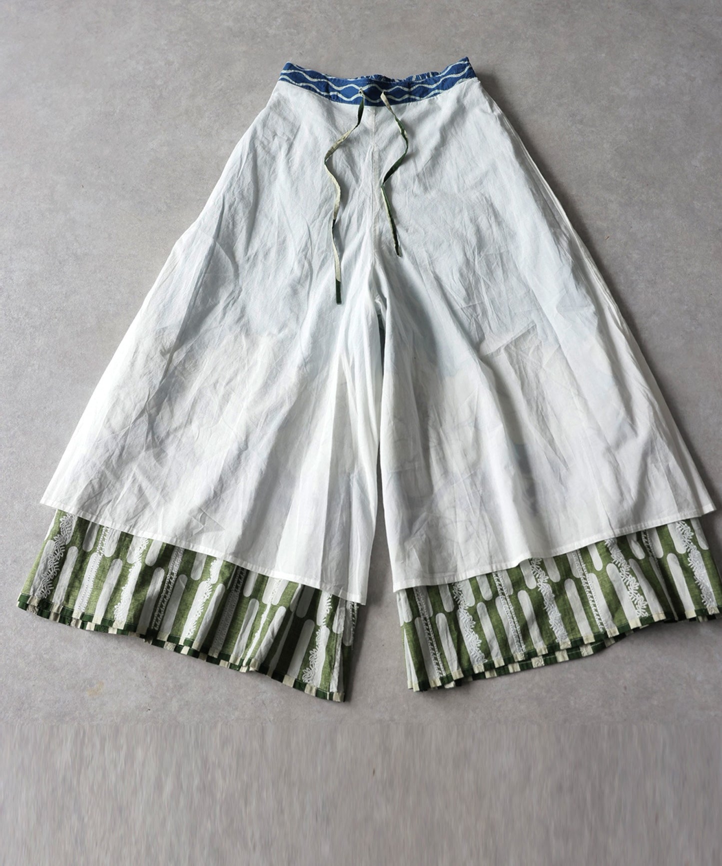 Floral Print Wide-Leg Pants, 100% Cotton Ladies