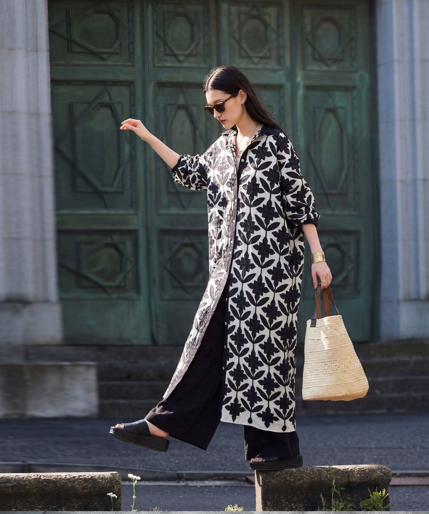NUUUII Long-Sleeved Embroidered Shirt Dress Ladies