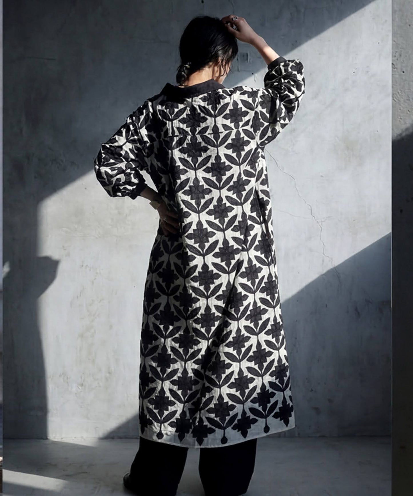 NUUUII Long-Sleeved Embroidered Shirt Dress Ladies