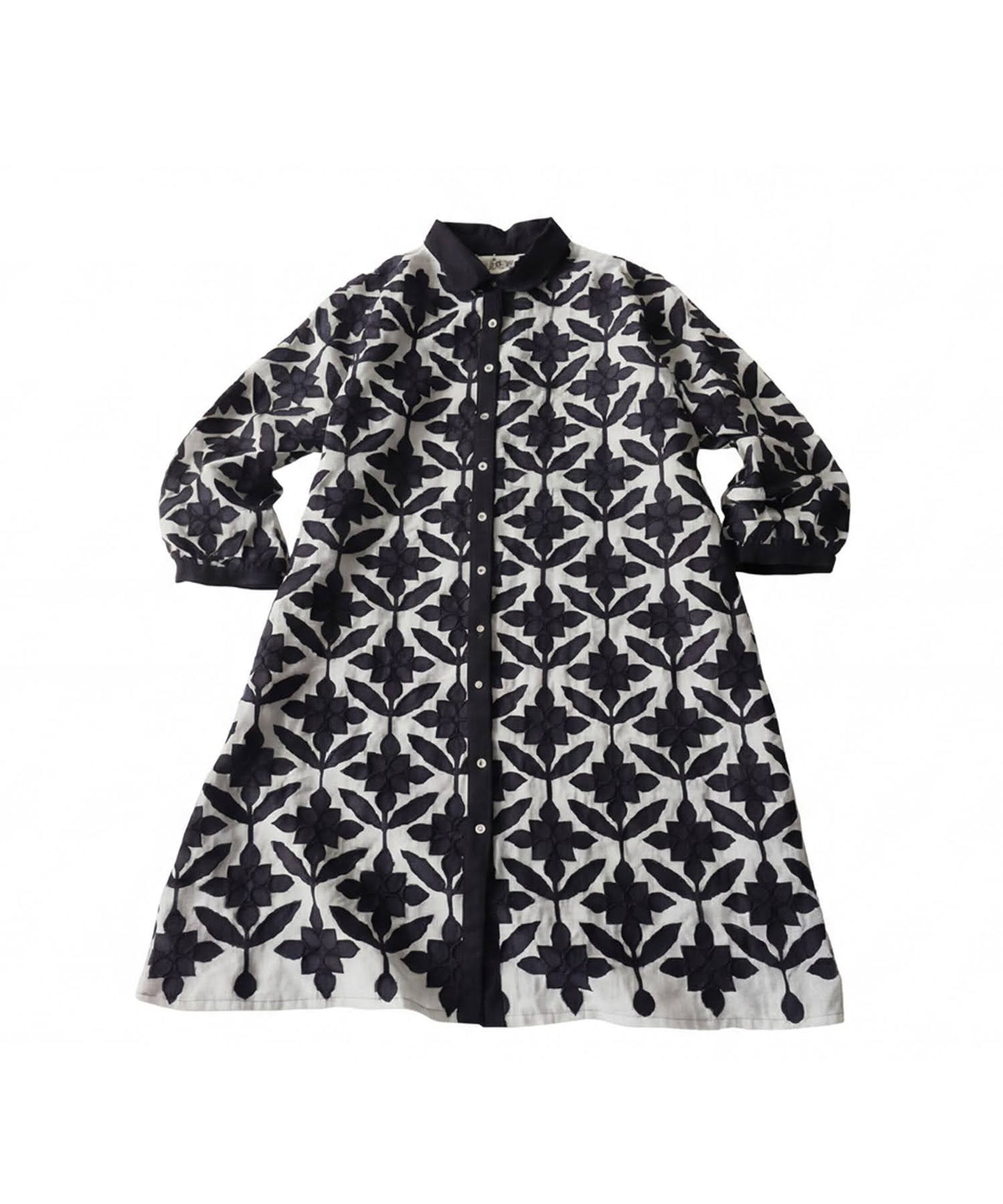 NUUUII Long-Sleeved Embroidered Shirt Dress Ladies