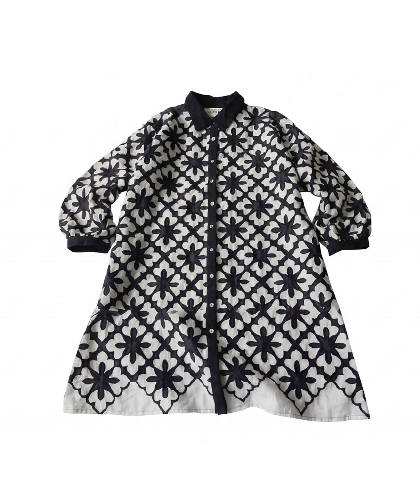 NUUUII Long-Sleeved Embroidered Shirt Dress Ladies