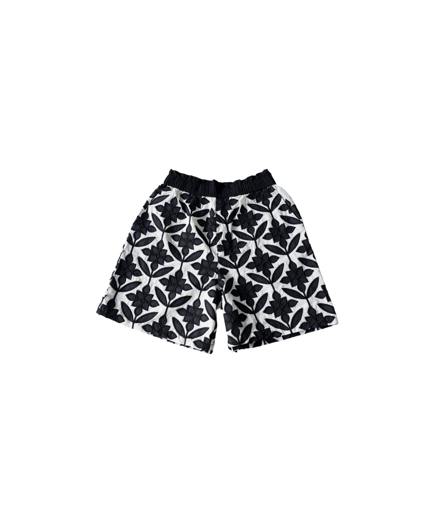 100% Cotton Wide Embroidered Shorts Ladies