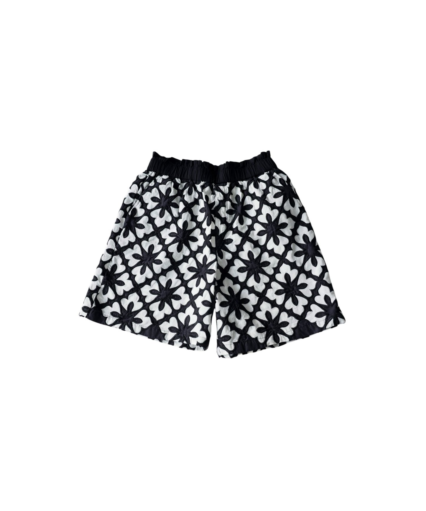 100% Cotton Wide Embroidered Shorts Ladies