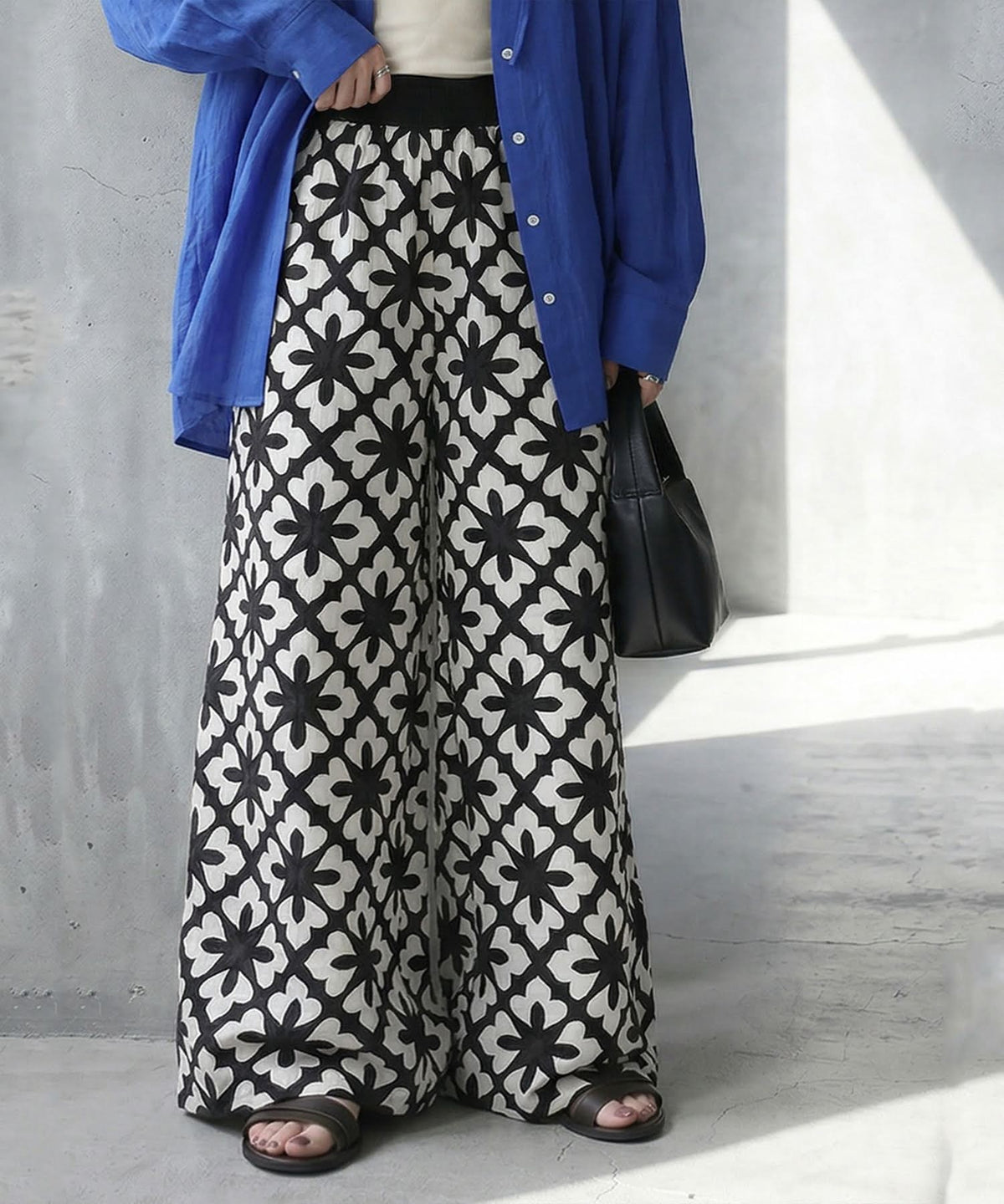 NUUUII Embroidered Wide-Leg Pants Ladies