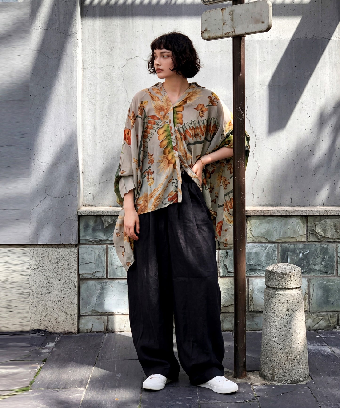 Long Wide-Leg Pants Ladies