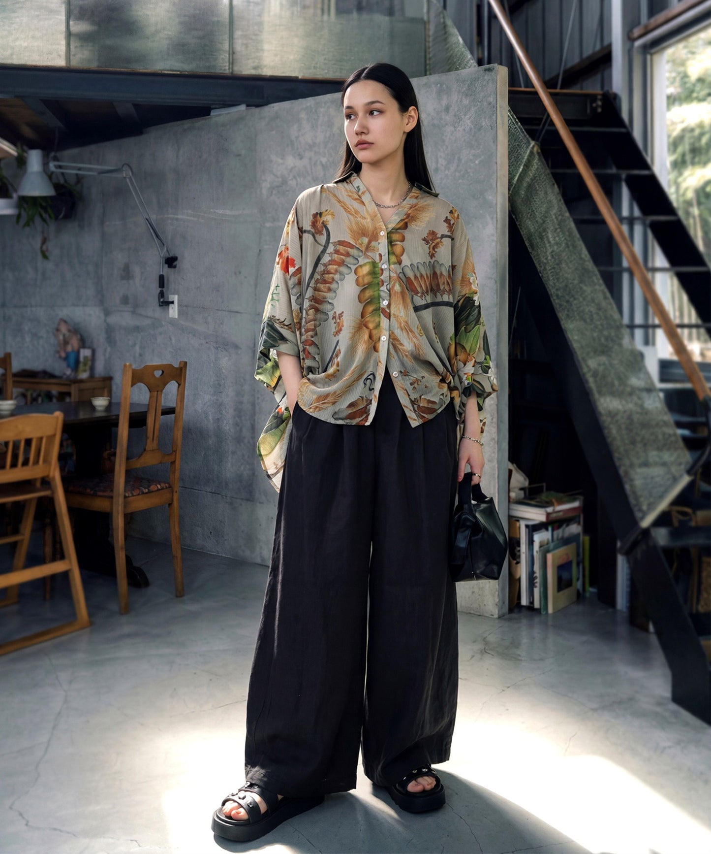Long Wide-Leg Pants Ladies