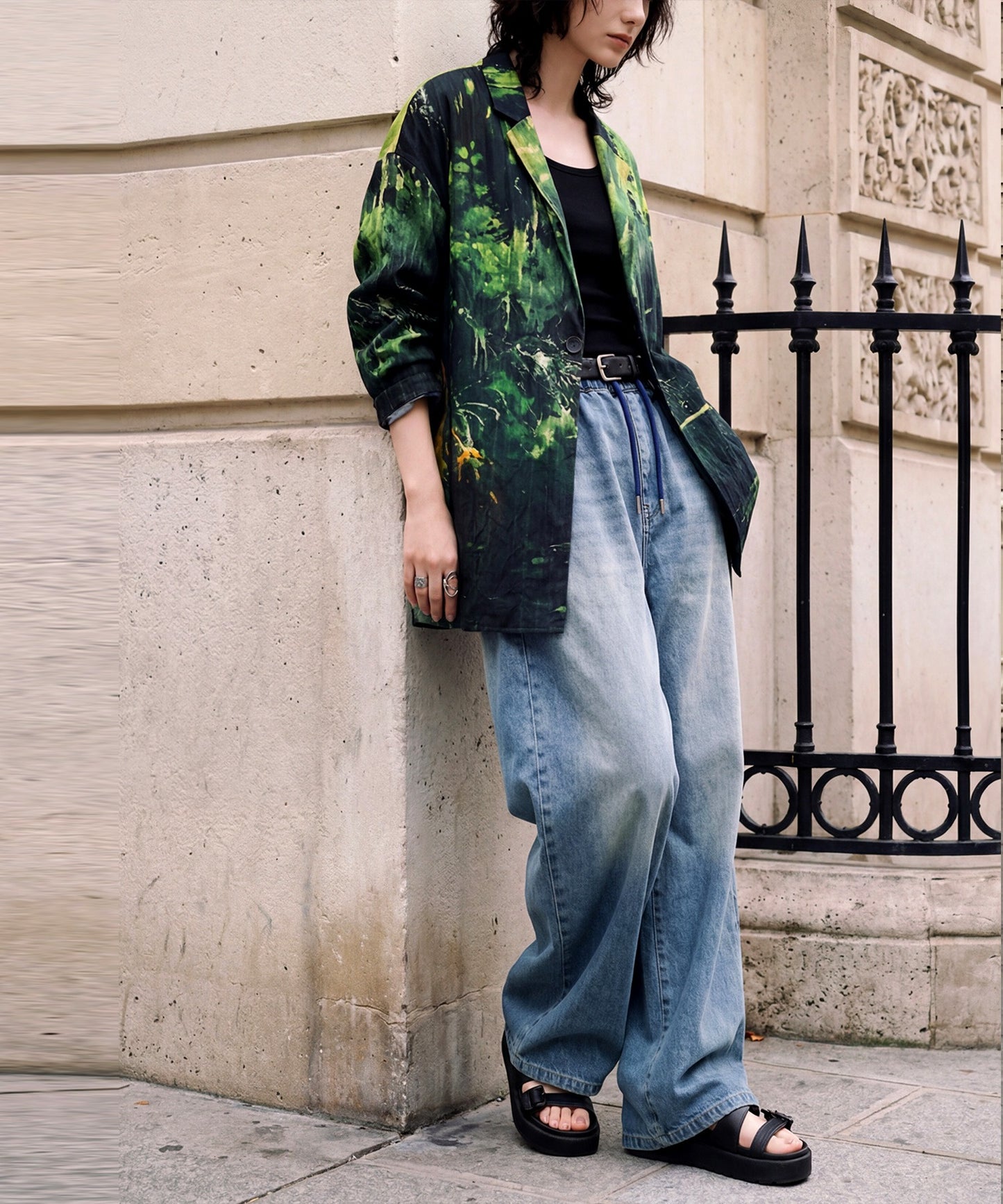 100% Cotton All-Over Print Tailored Jacket Ladies