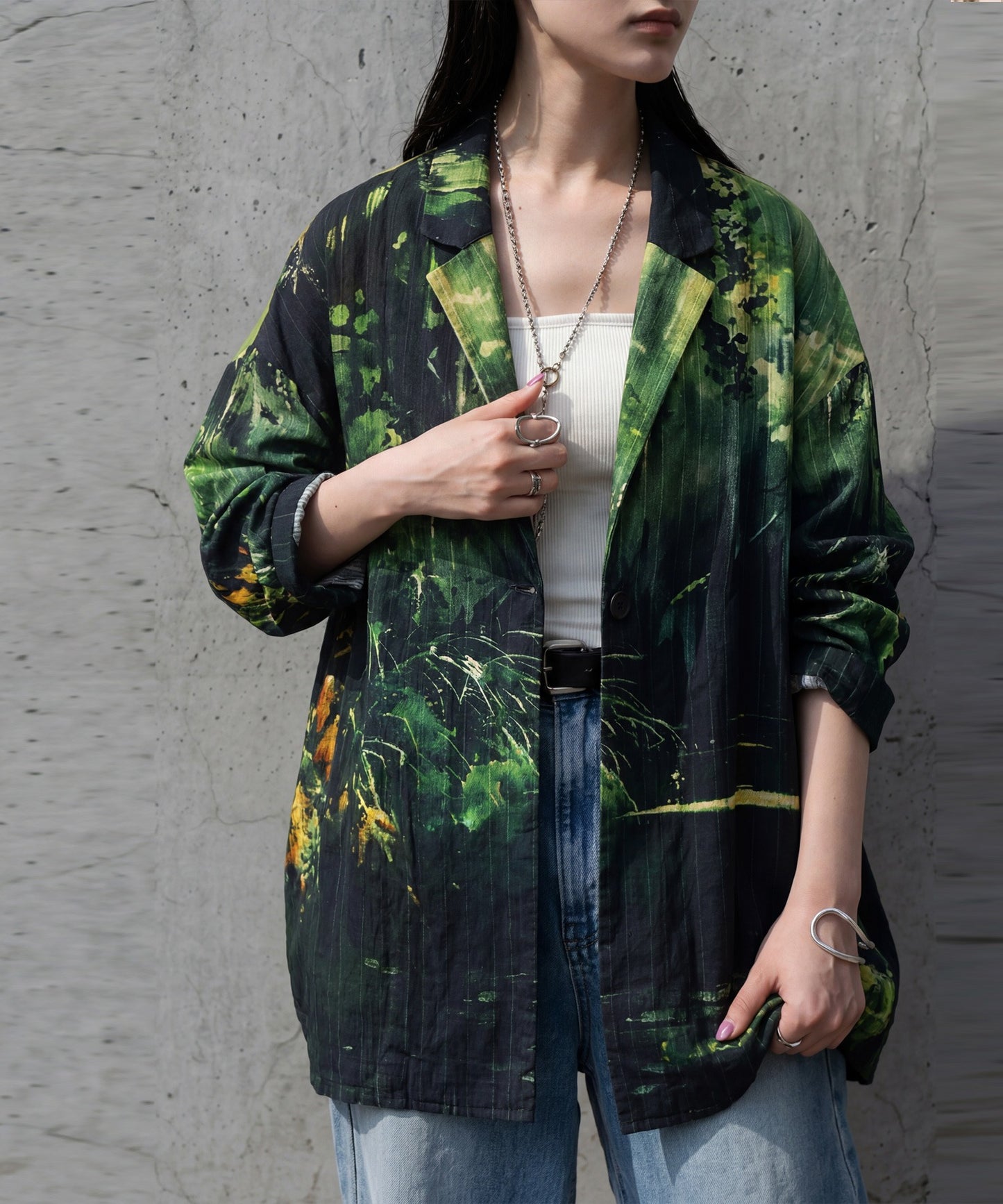 100% Cotton All-Over Print Tailored Jacket Ladies