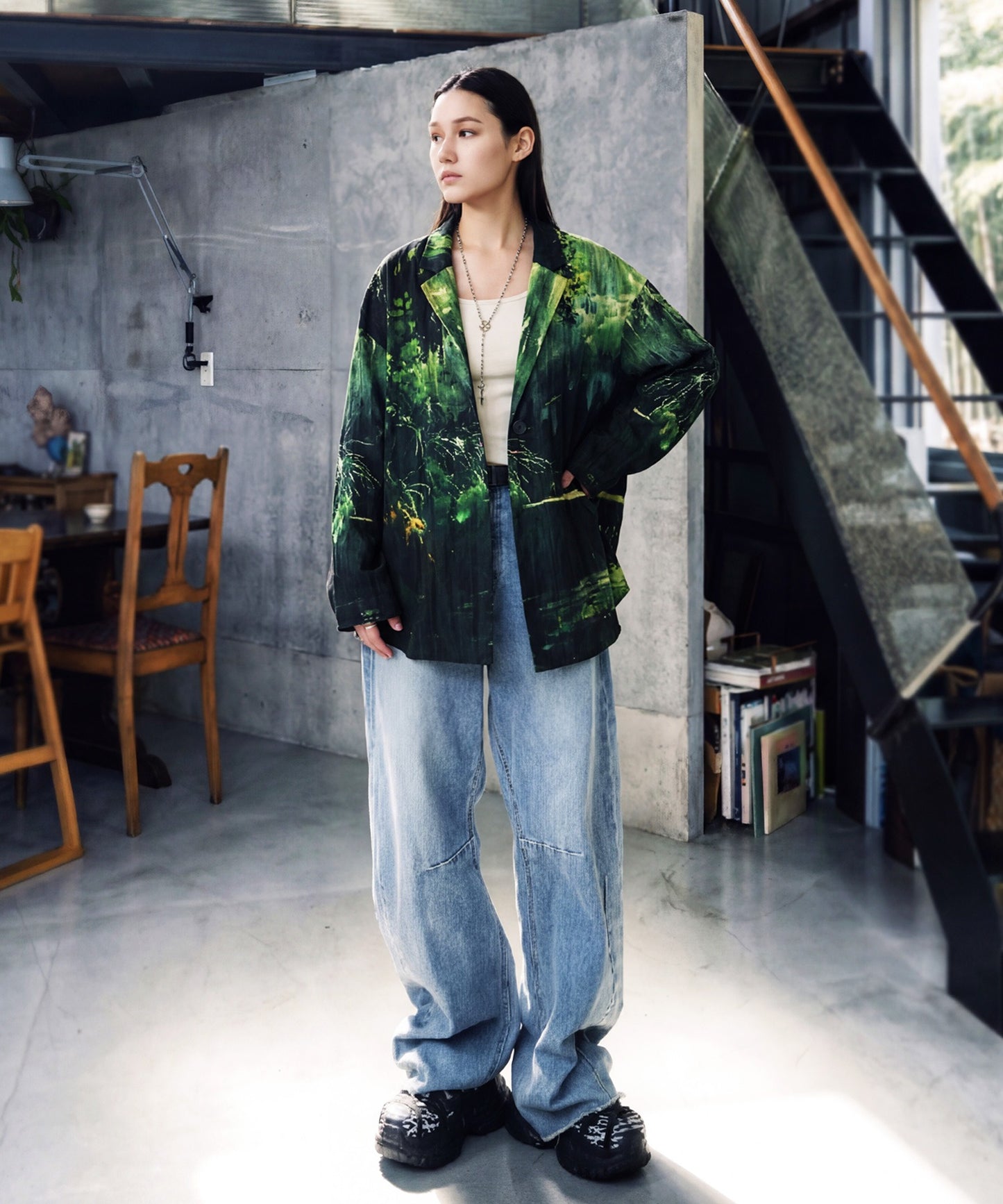 100% Cotton All-Over Print Tailored Jacket Ladies