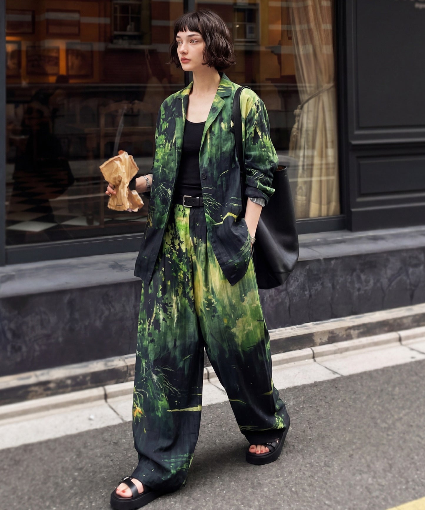 100% Cotton All-Over Print Tailored Jacket Ladies
