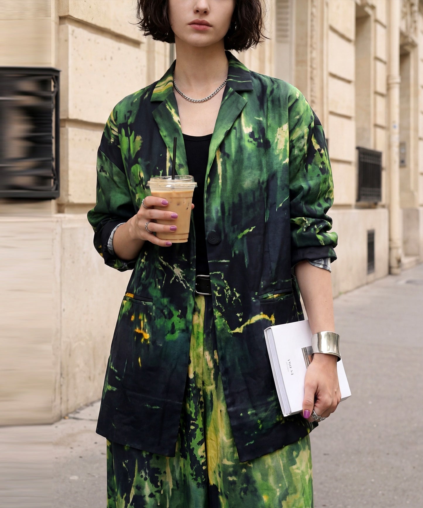 100% Cotton All-Over Print Tailored Jacket Ladies