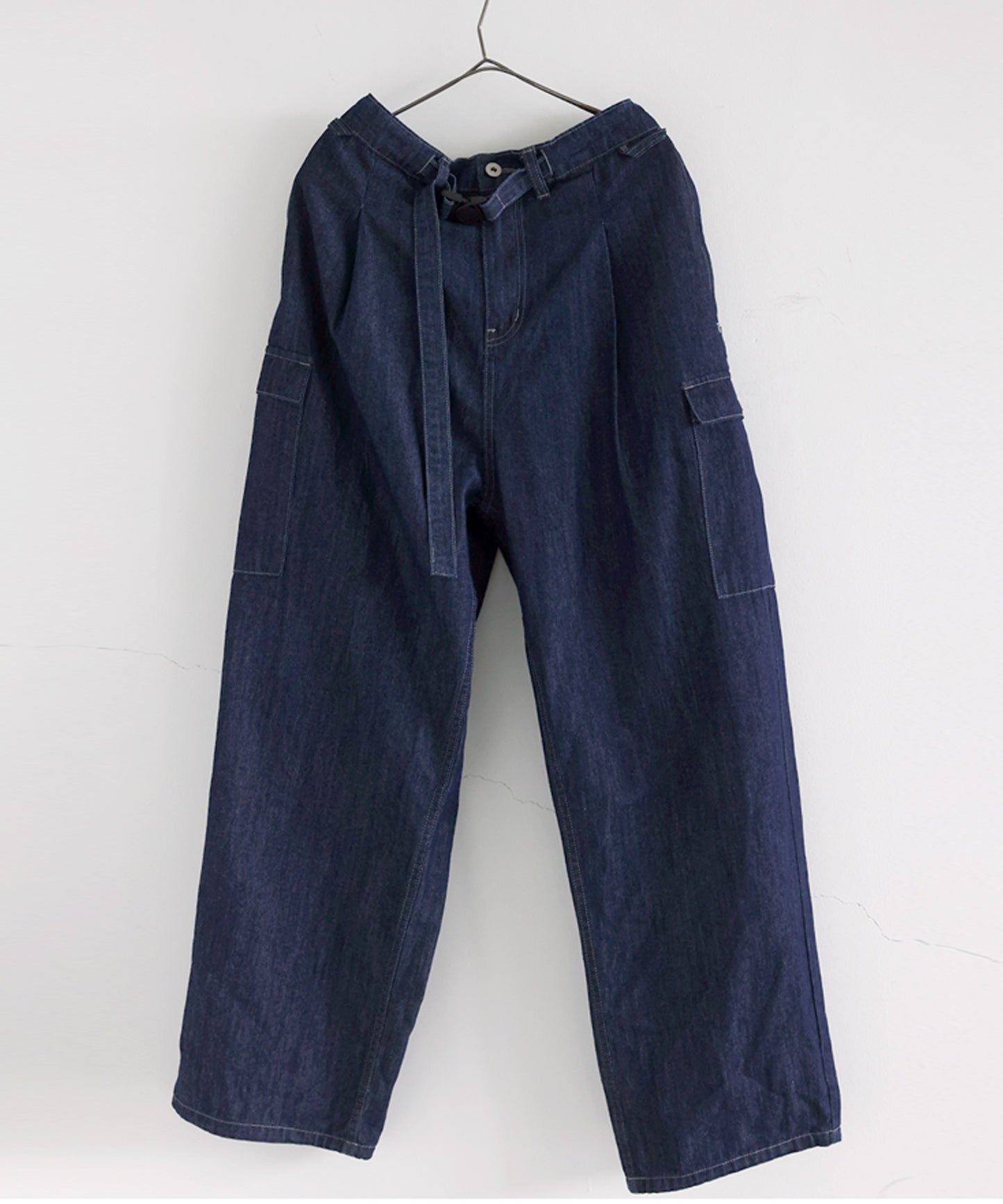 ATELIER WORKS Contrasting Stitch Denim Cargo Pants Men’s