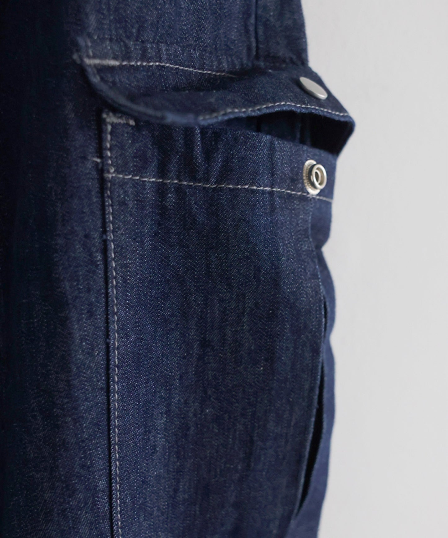 ATELIER WORKS Contrasting Stitch Denim Cargo Pants Men’s