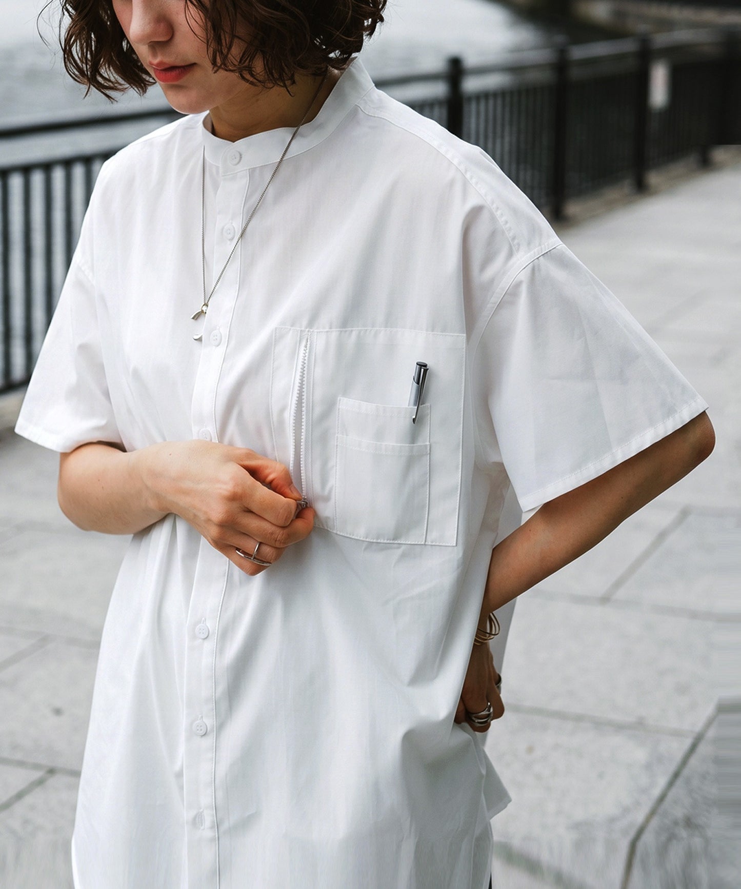 ATELIER WORKS Oversized Cotton Blend Shirt Ladies