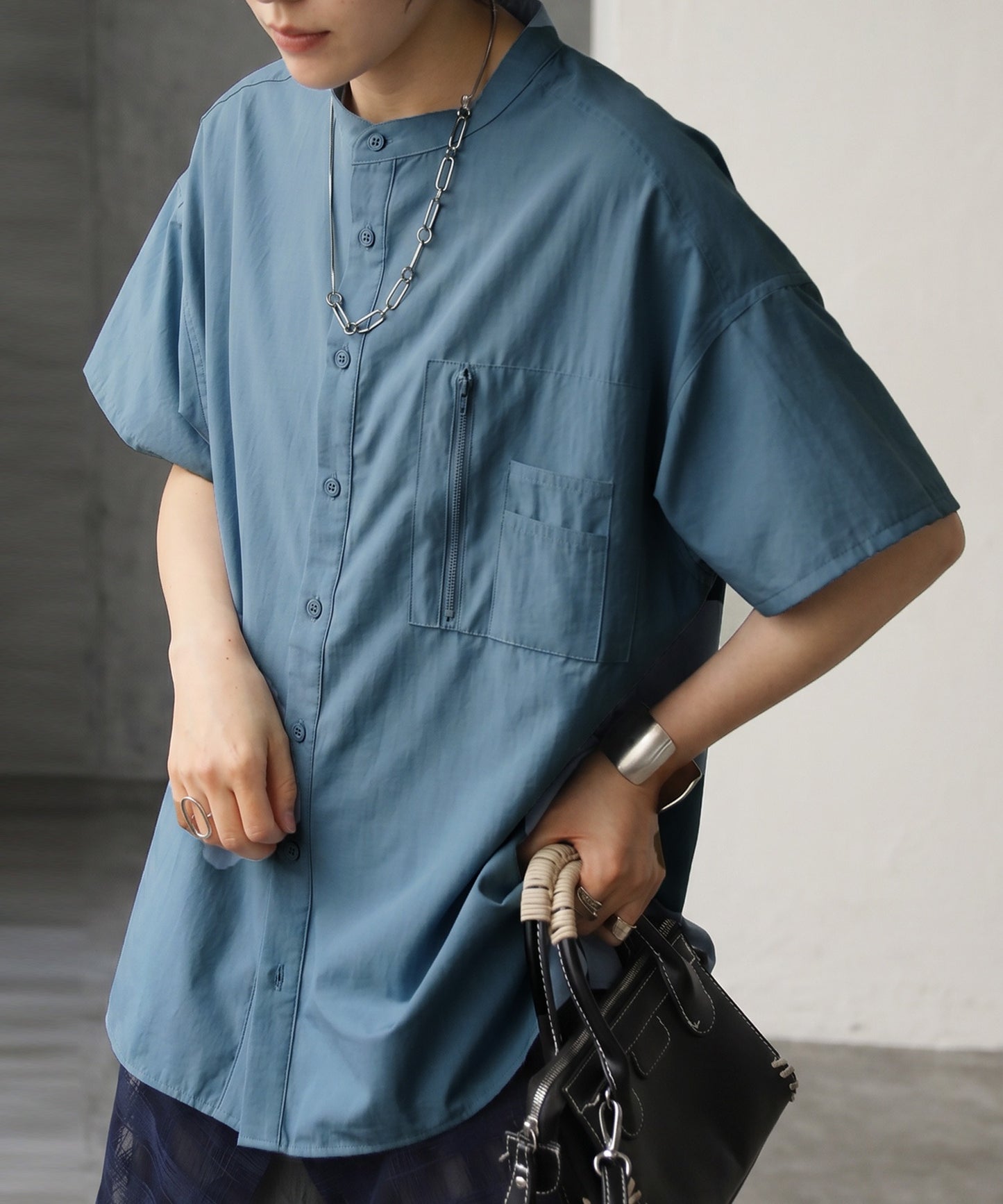 ATELIER WORKS Oversized Cotton Blend Shirt Ladies