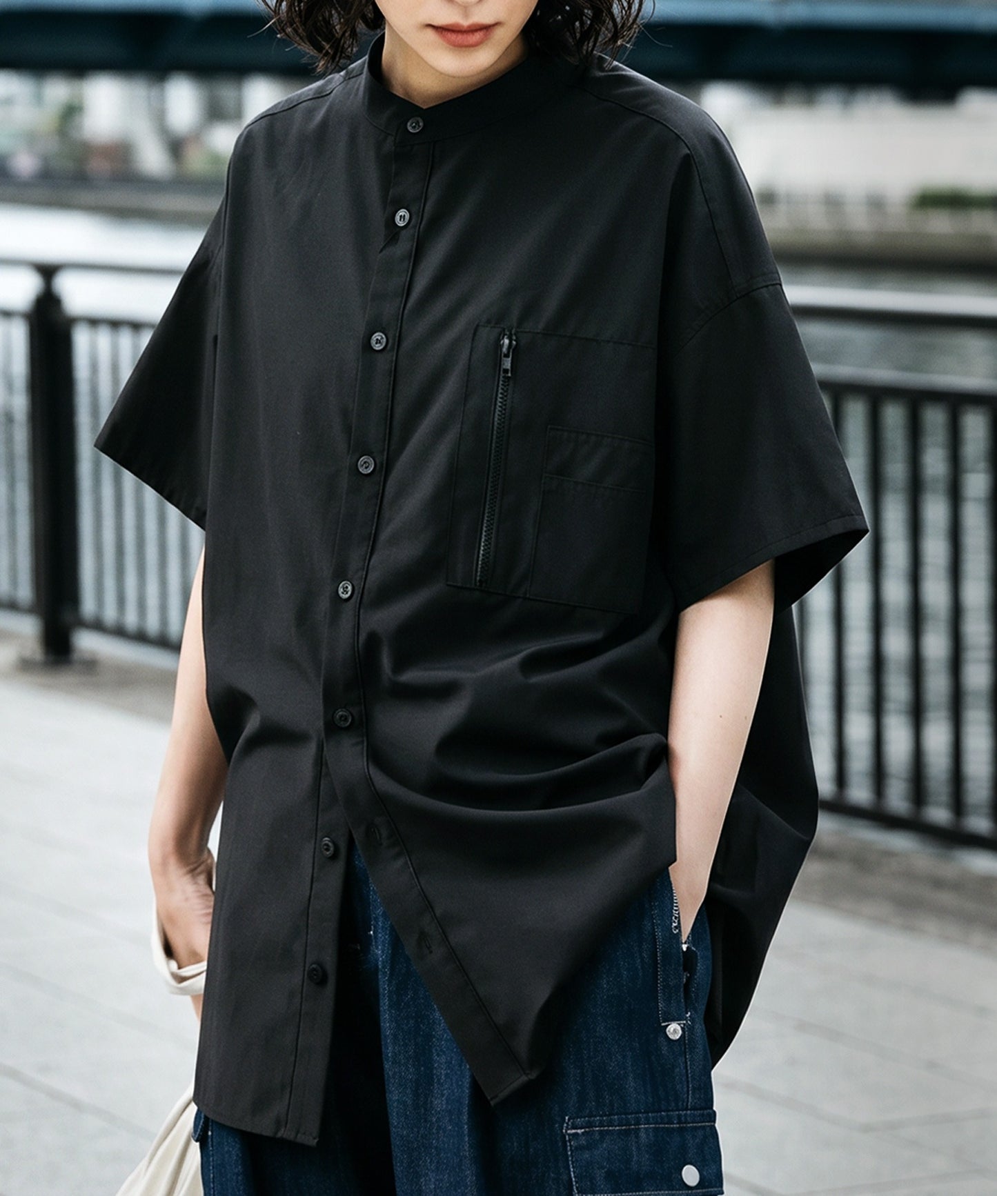 ATELIER WORKS Oversized Cotton Blend Shirt Ladies