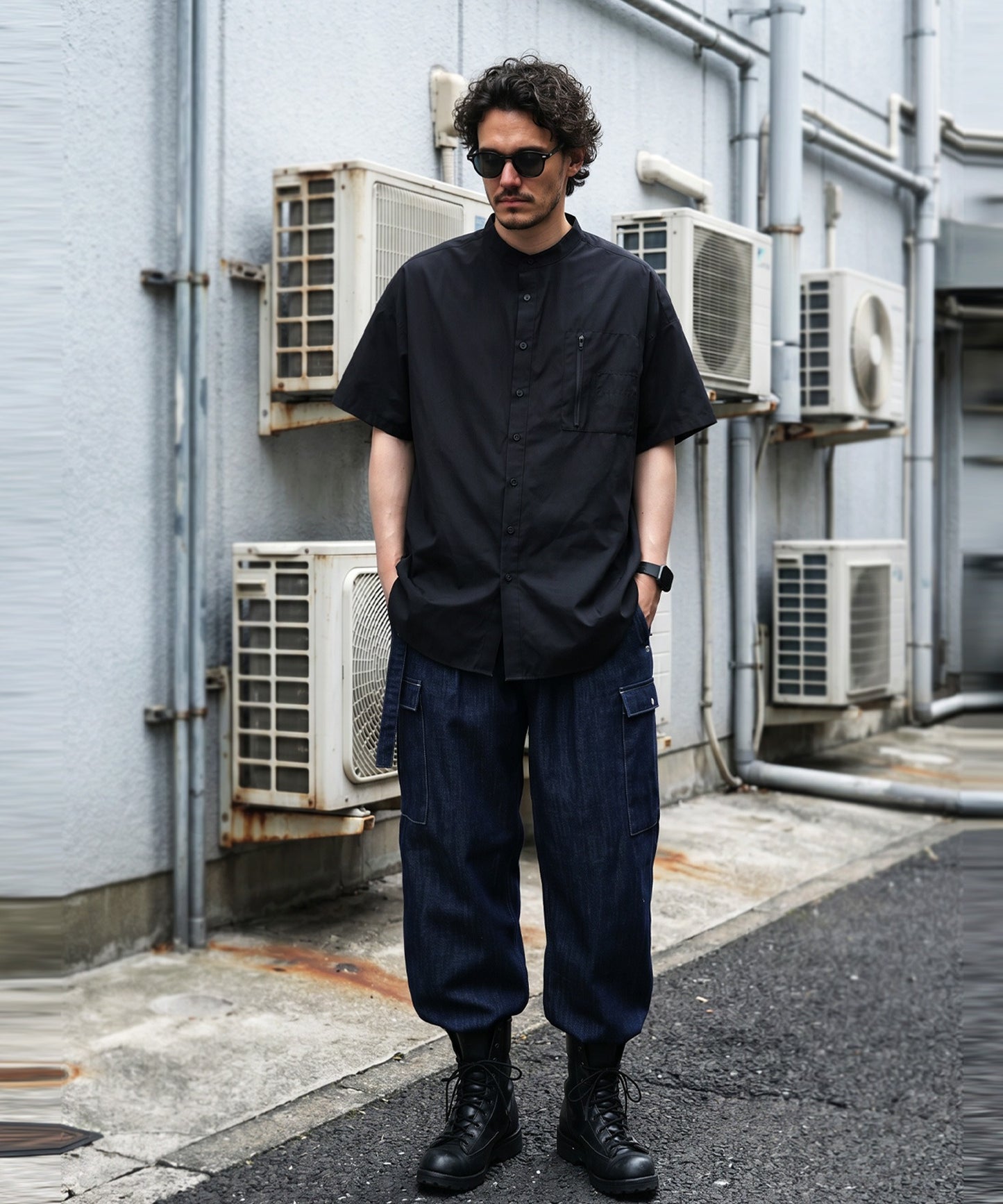 ATELIER WORKS Oversized Cotton Blend Shirt Men’s