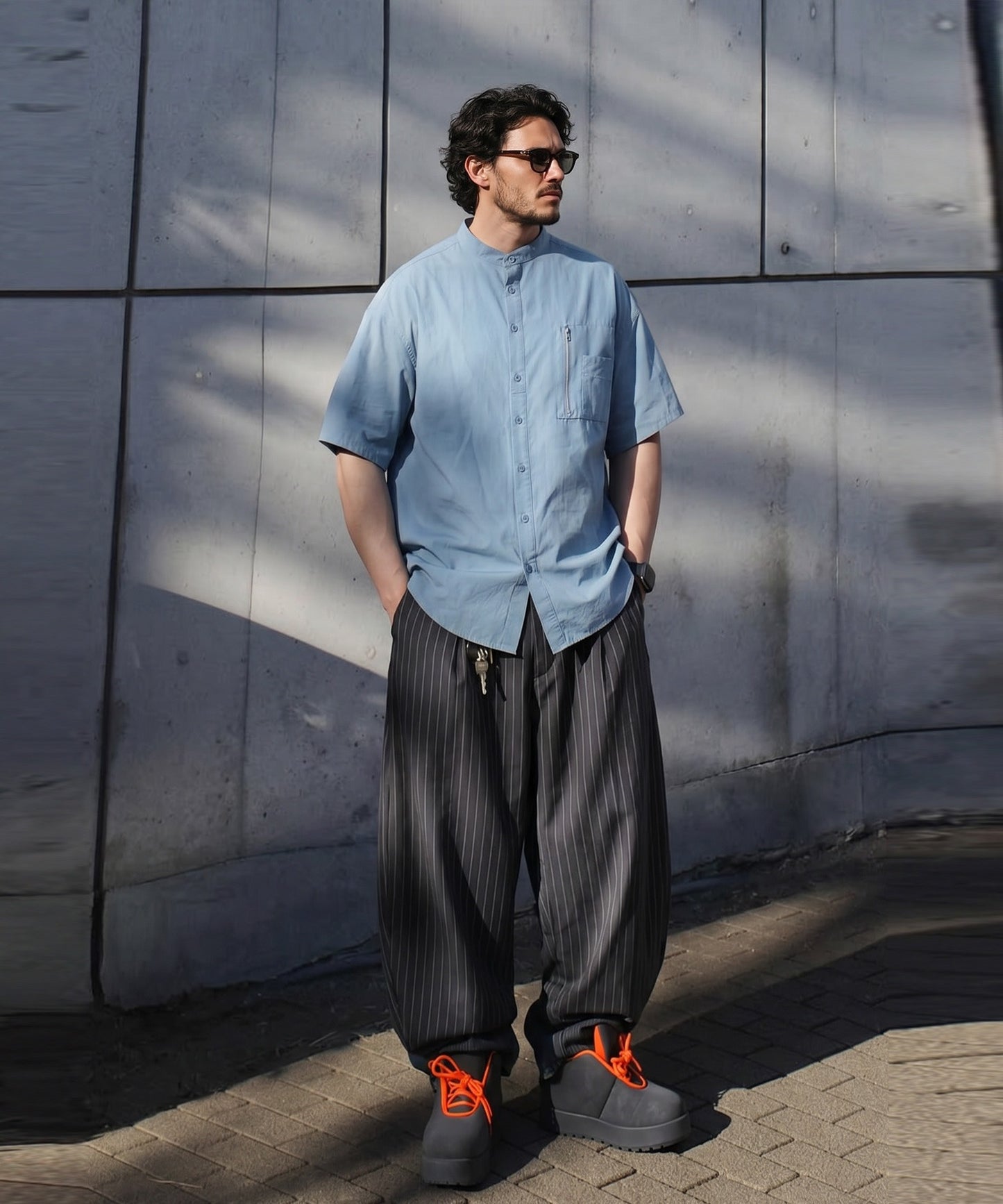 ATELIER WORKS Oversized Cotton Blend Shirt Men’s