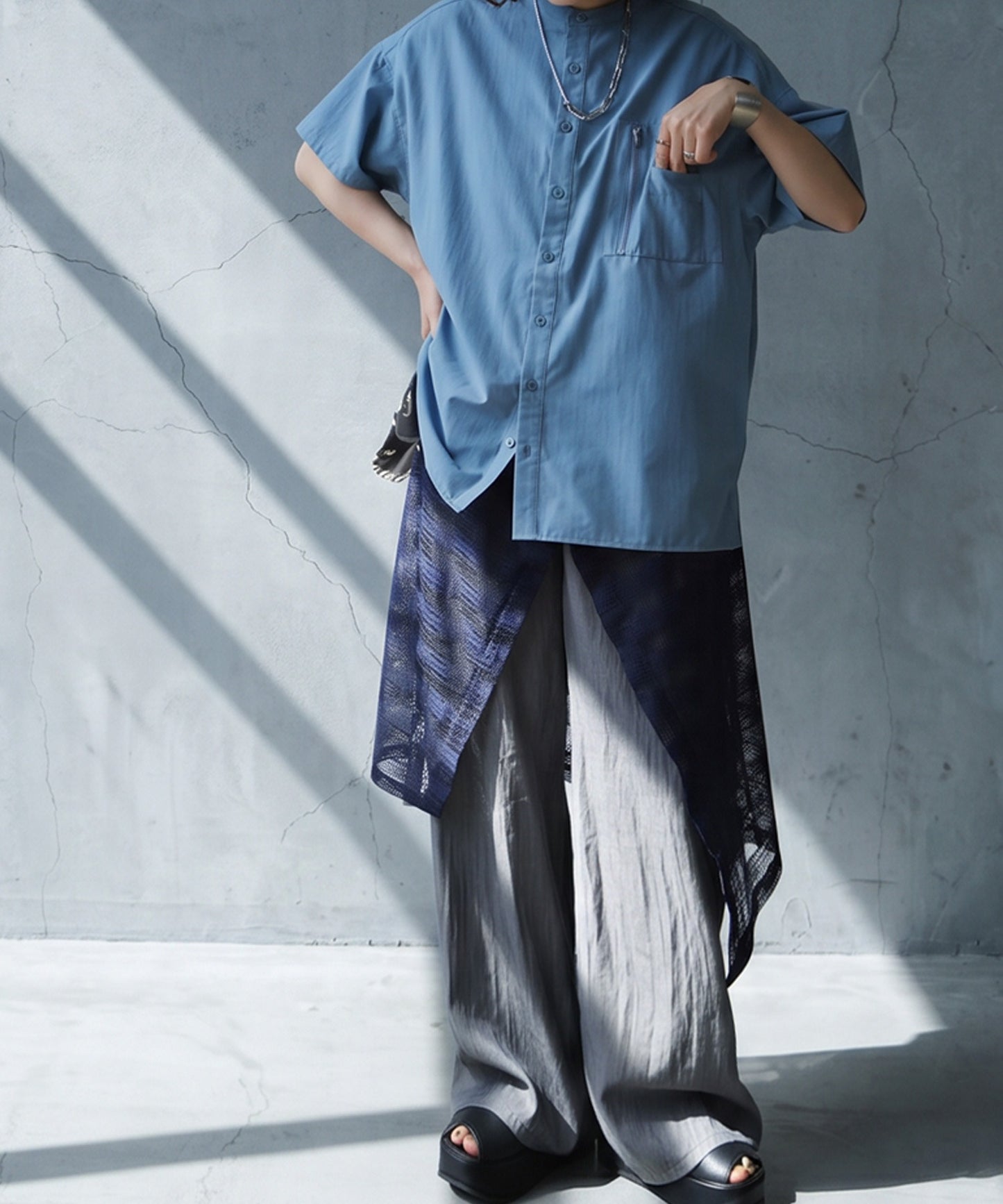 ATELIER WORKS Oversized Cotton Blend Shirt Ladies
