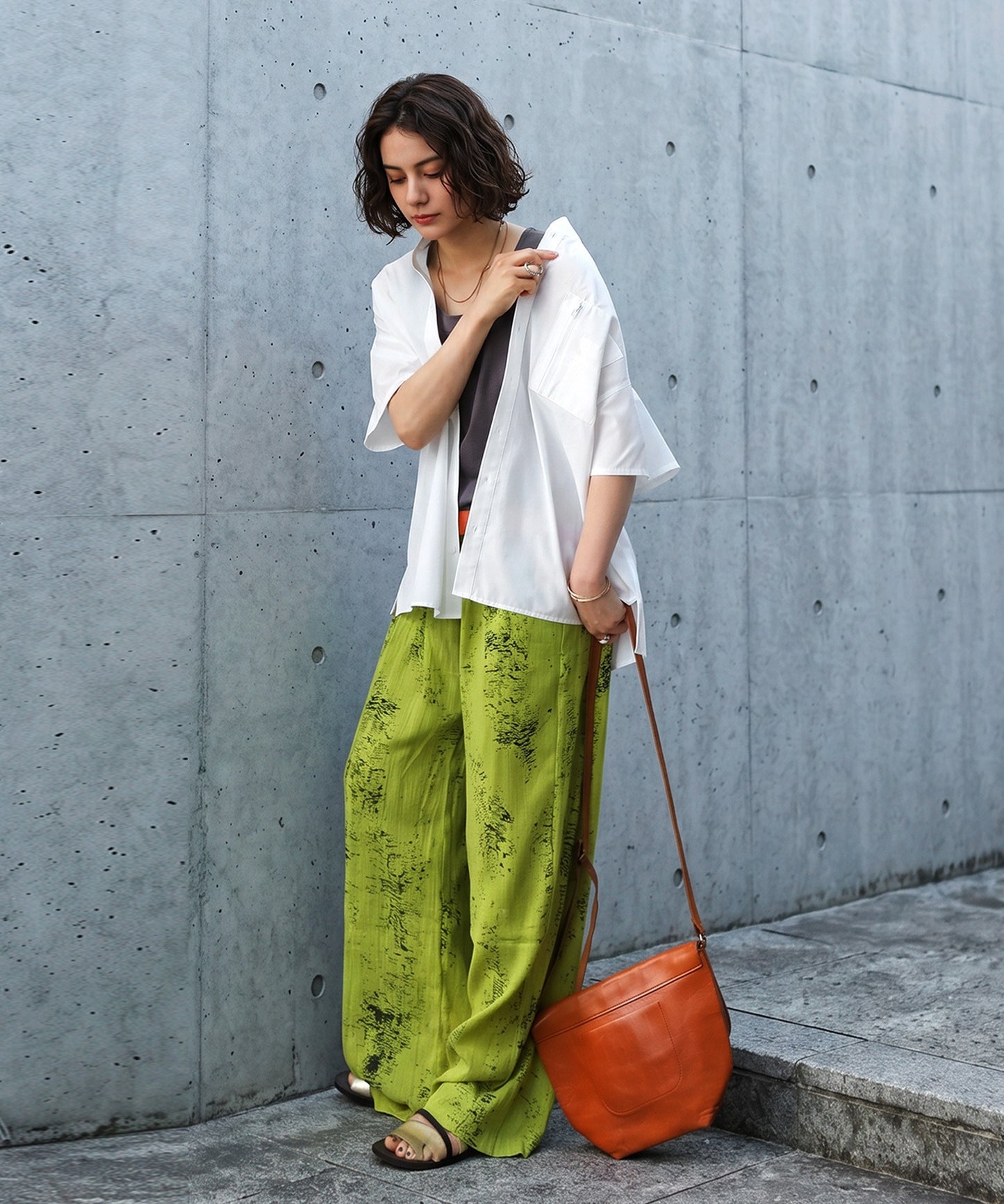 ATELIER WORKS Oversized Cotton Blend Shirt Ladies