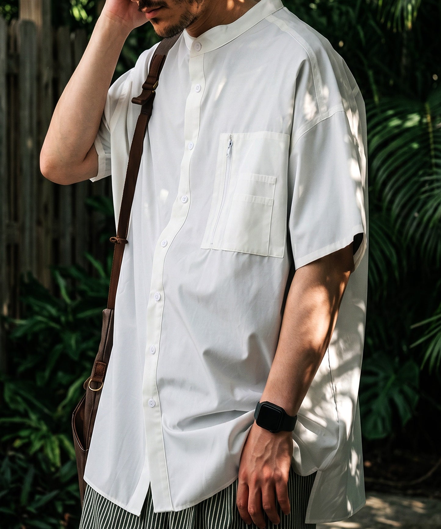 ATELIER WORKS Oversized Cotton Blend Shirt Men’s
