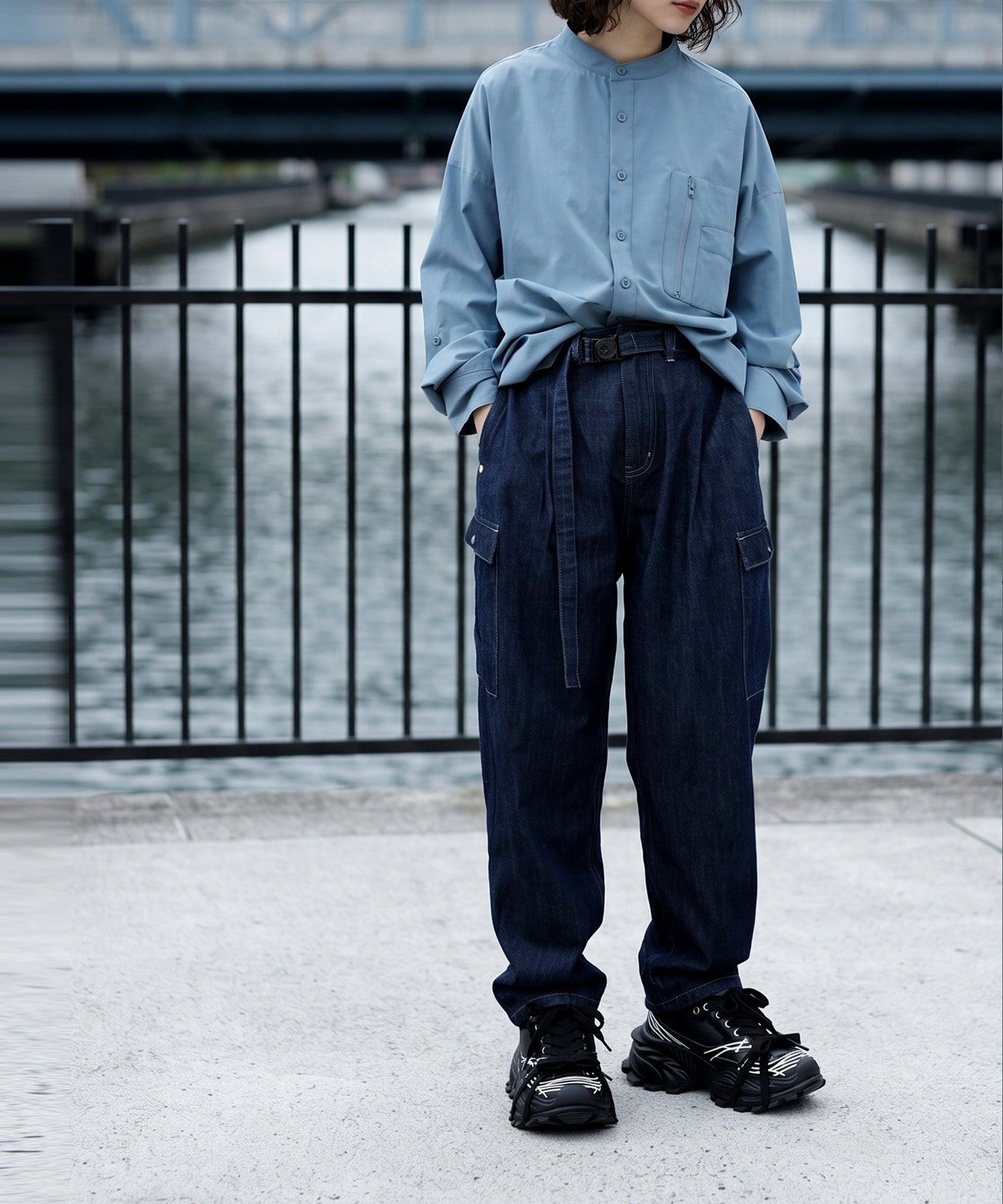 ATELIER WORKS Oversized Cotton Blend Shirt Ladies