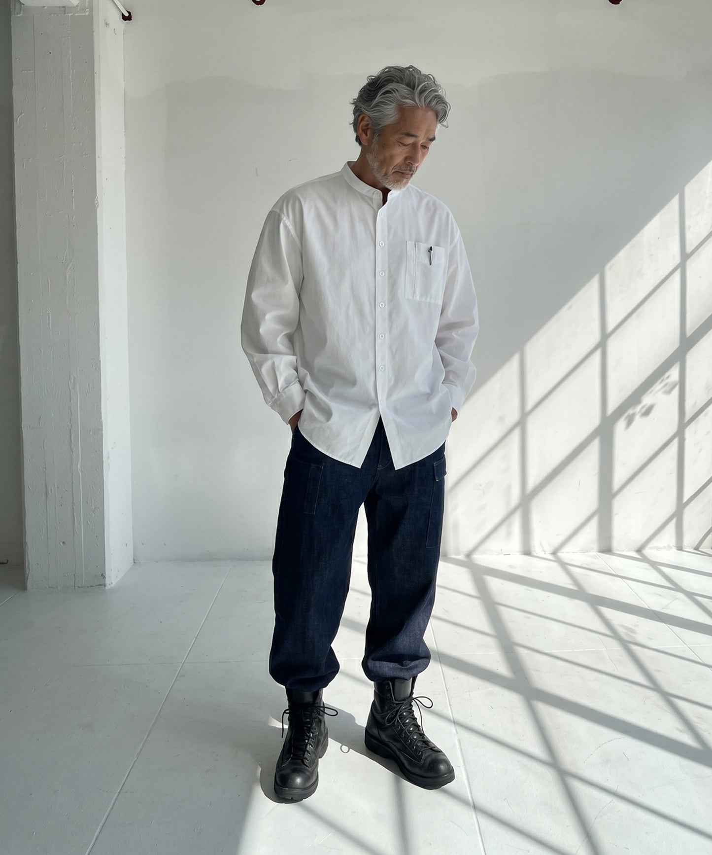 ATELIER WORKS Oversized Cotton Blend Shirt Men’s
