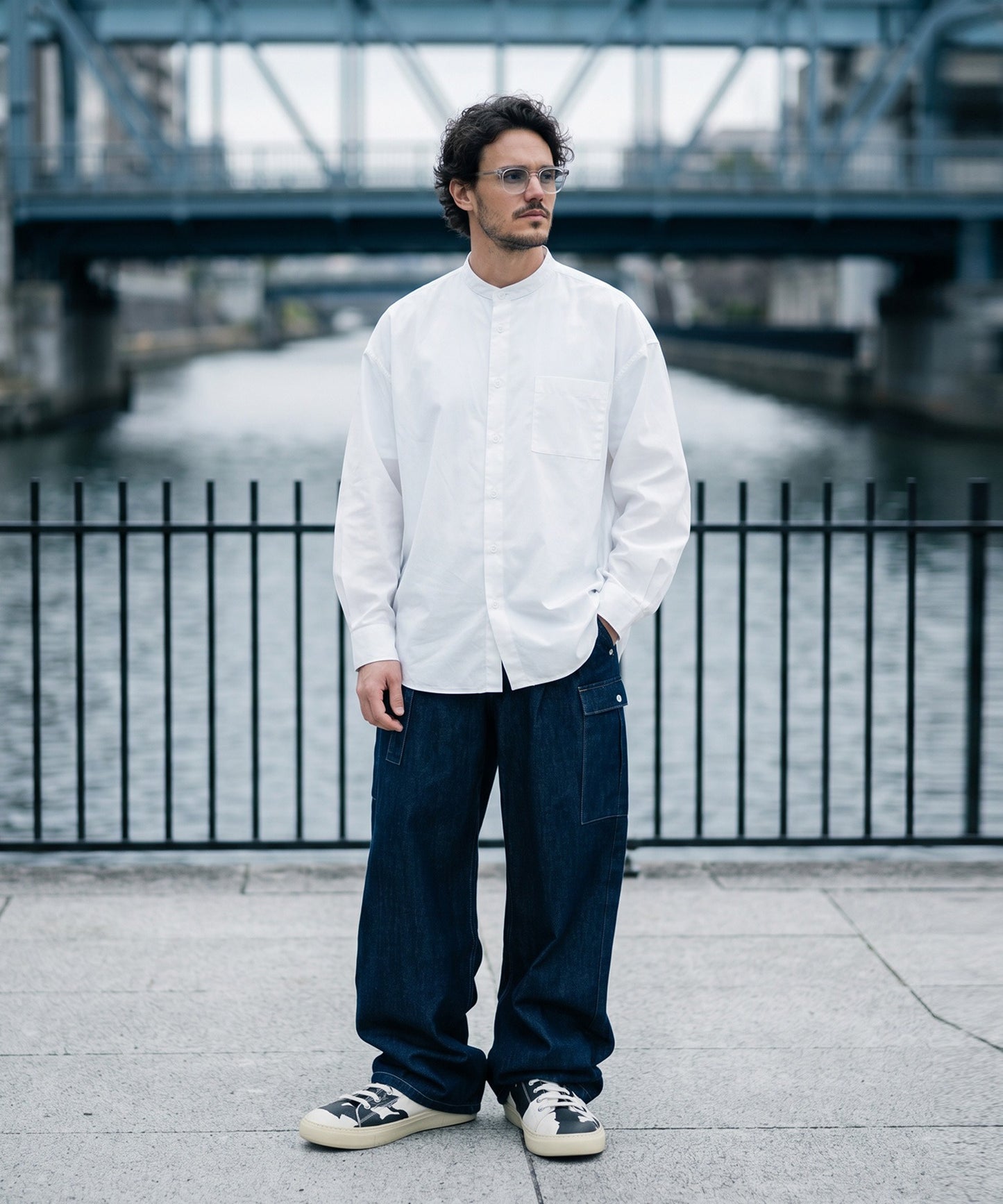 ATELIER WORKS Oversized Cotton Blend Shirt Men’s