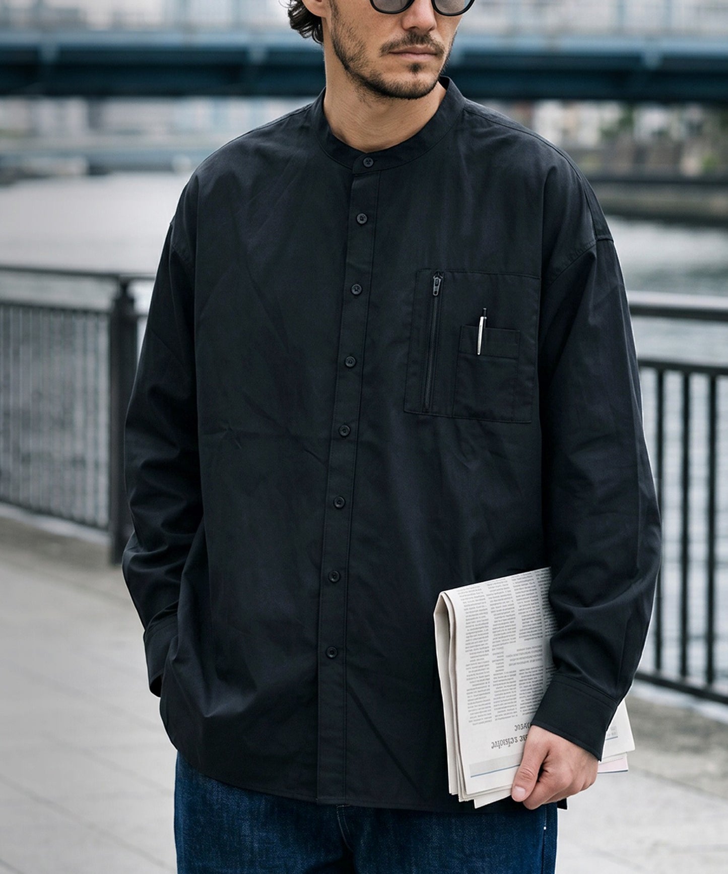 ATELIER WORKS Oversized Cotton Blend Shirt Men’s