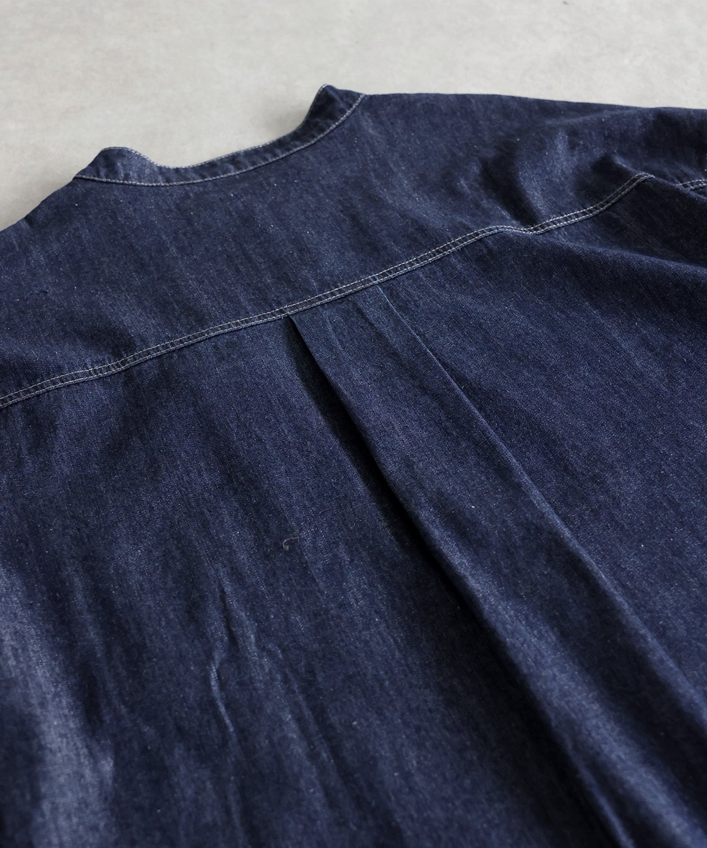 ATELIER WORKS Denim Shirt With Chest Pocket, Pen Holder, And Contrasting Stitching Ladies