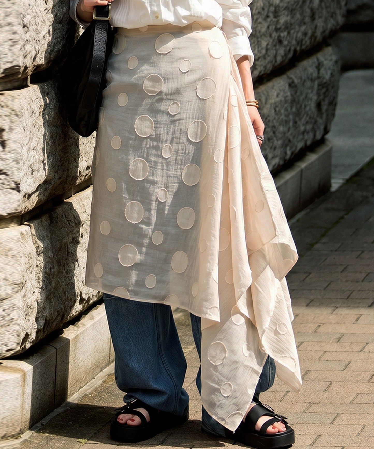 NUUUII Polka Dot Hooded Stole Ladies