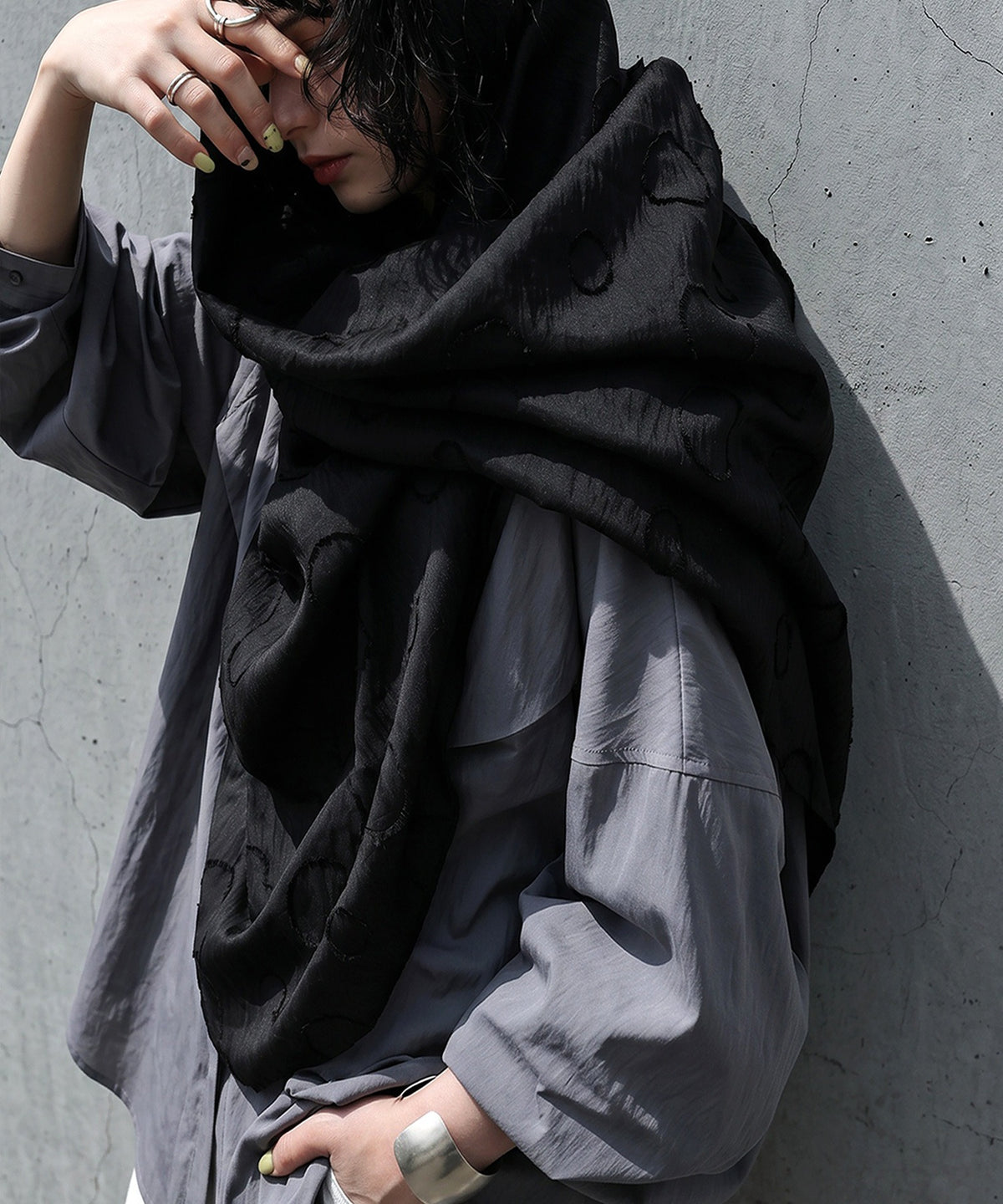 NUUUII Polka Dot Hooded Stole Ladies