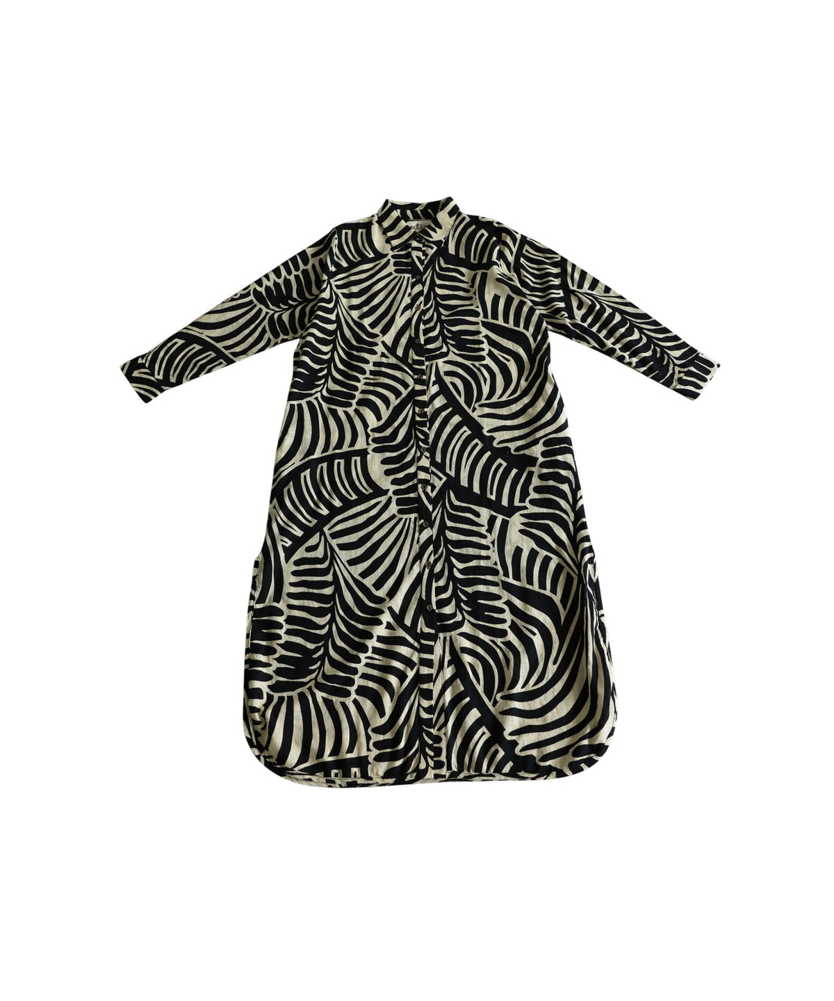 NUUUII Leaf Pattern 100% Cotton Shirt Dress Ladies