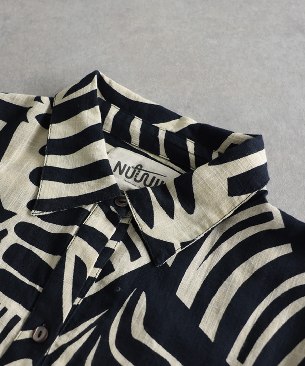 NUUUII Leaf Pattern 100% Cotton Shirt Dress Ladies