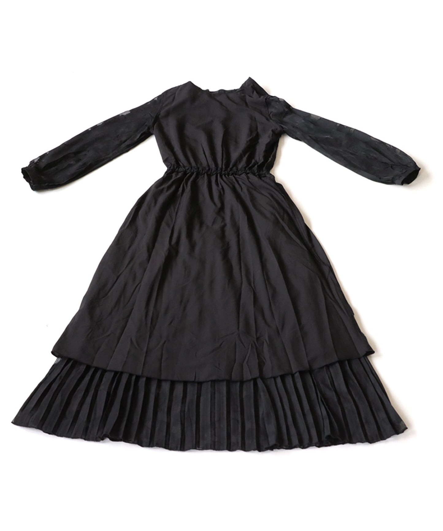 Lace pleated dress Ladies