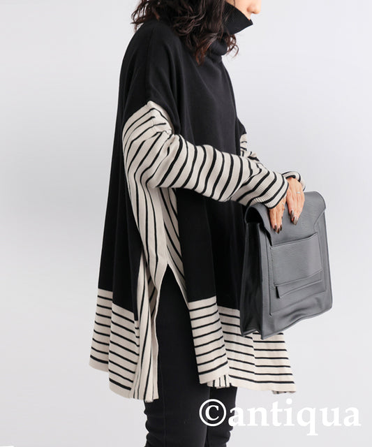 Stripe Design Knit Ladies