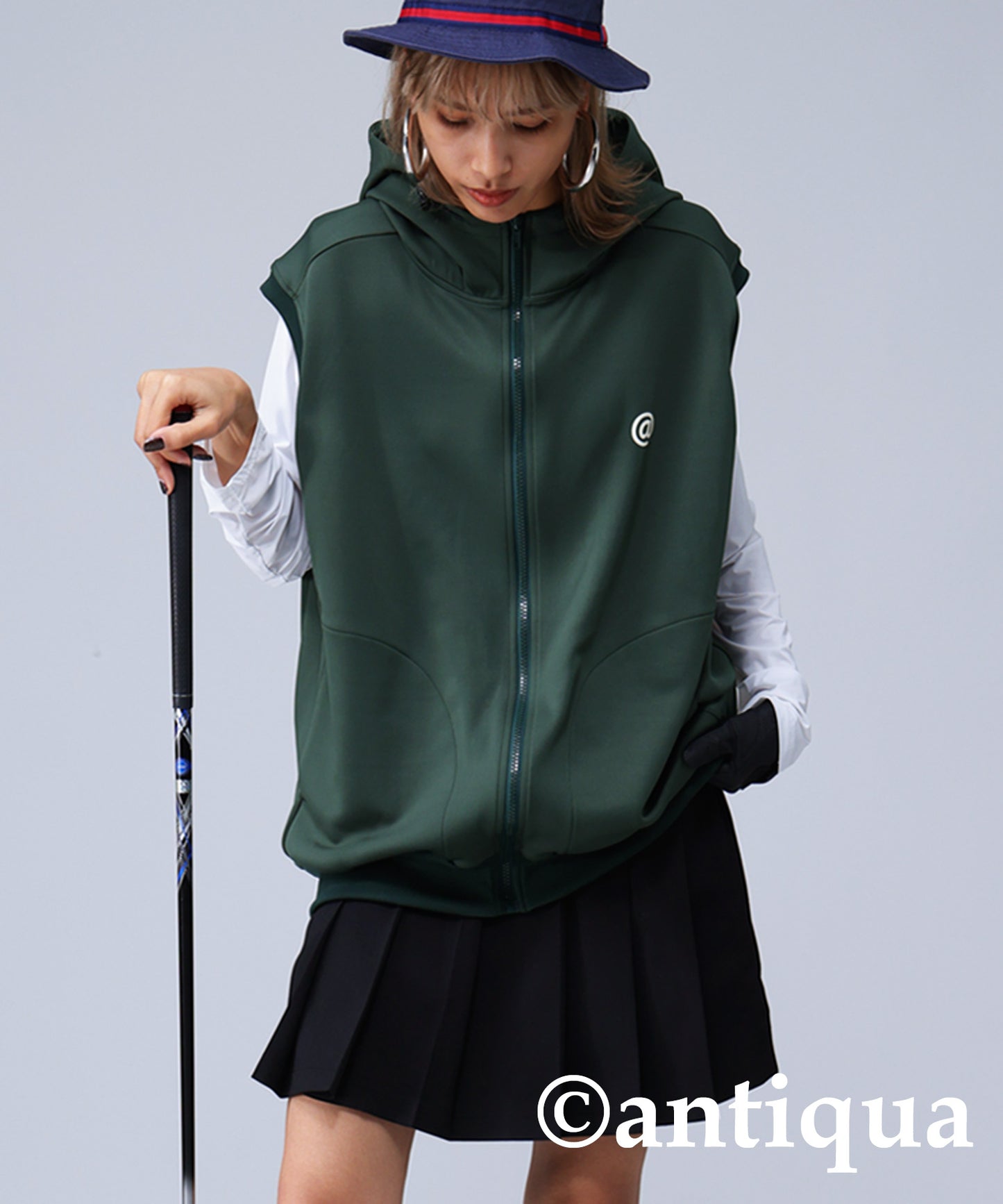 ANTIQUAGOLF×STCH  Hoodie Logo Vest Ladies