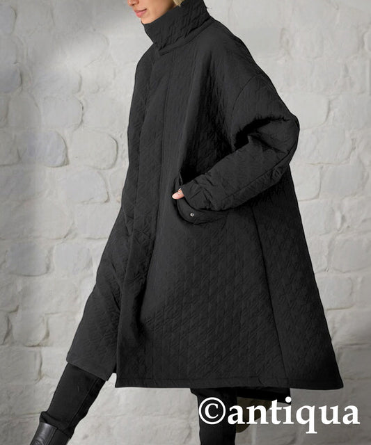 Houndstooth Pattern Quilted Coat Ladies