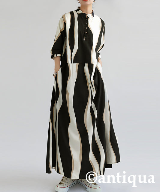 Nuance Striped pattern Dress Ladies