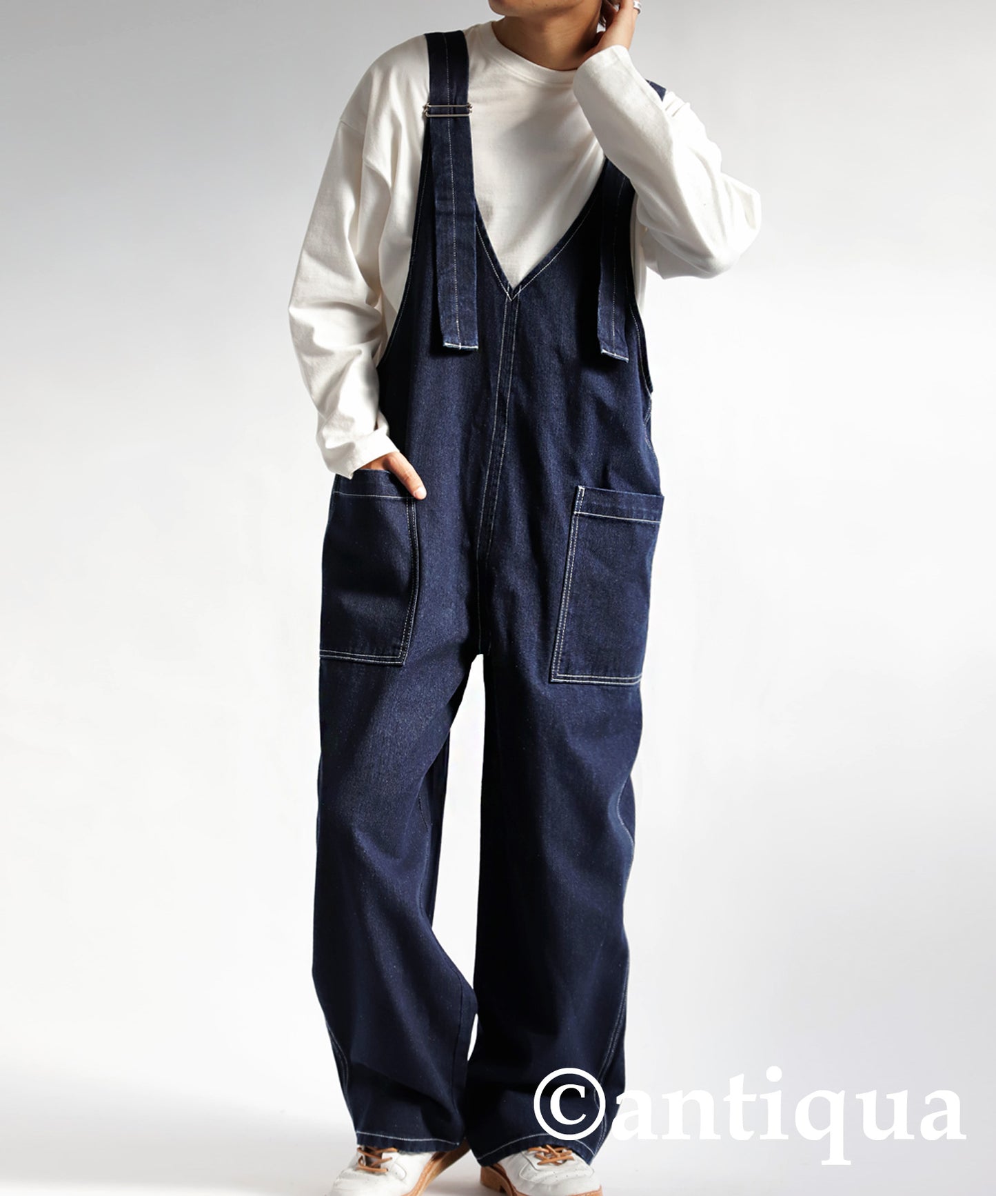 Denim Salopetto Pants Men's