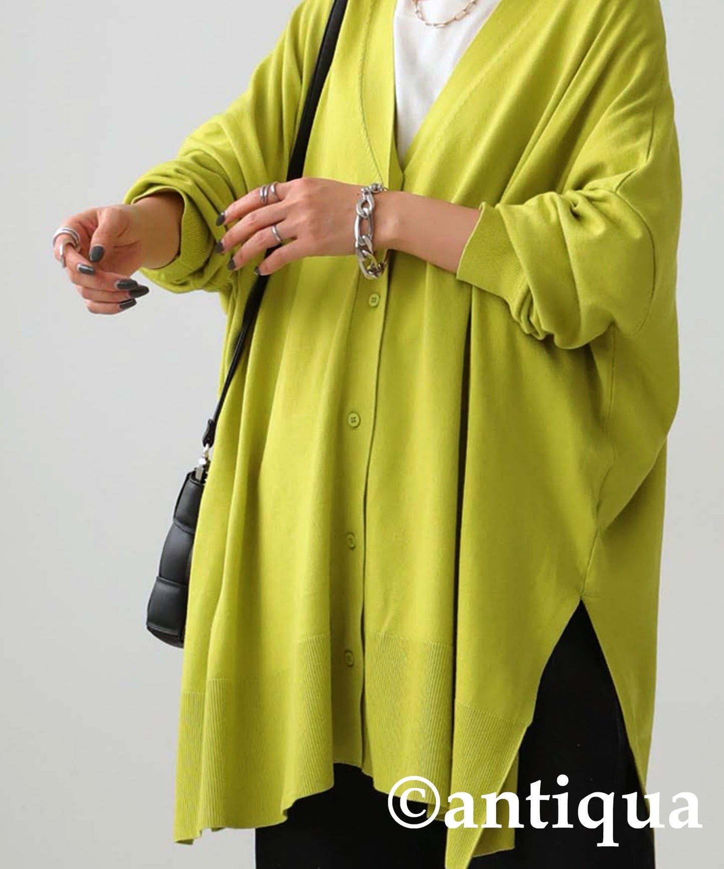 Function Material Wide Cardigan Ladies Tops