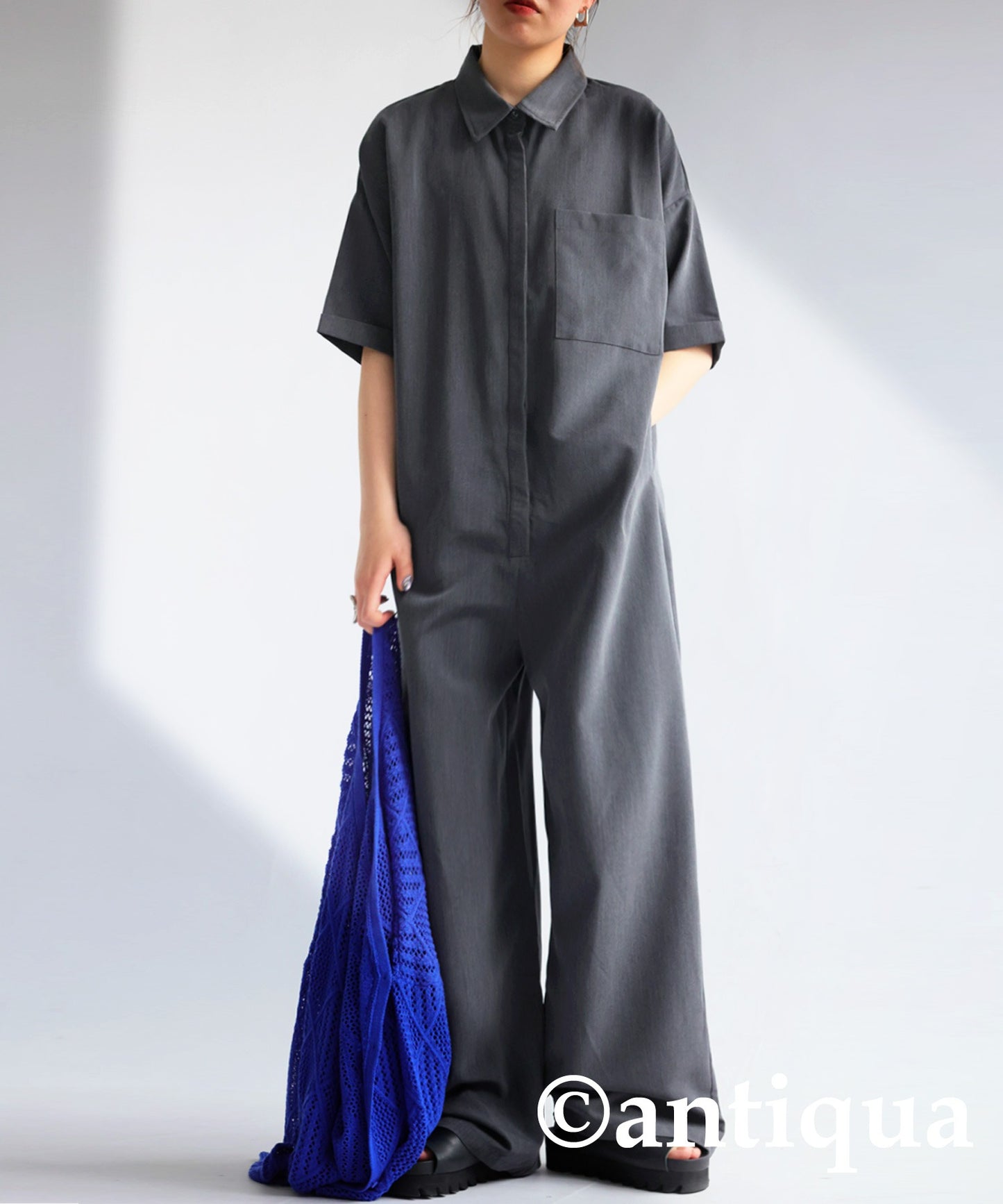 Short -Sleeved Jumpsuit Ladies