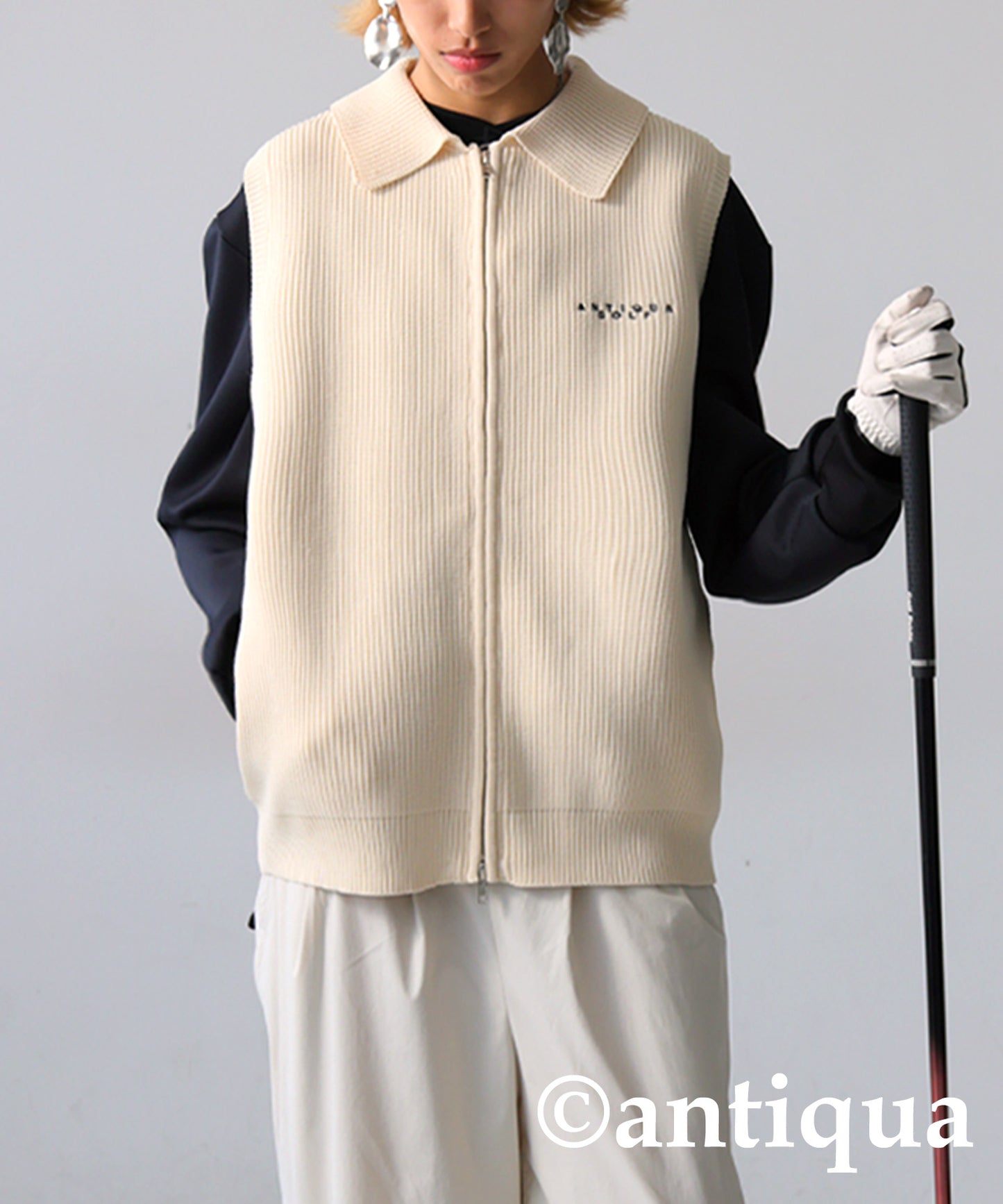 ANTIQUA GOLF Sponge Knit Vest Ladies