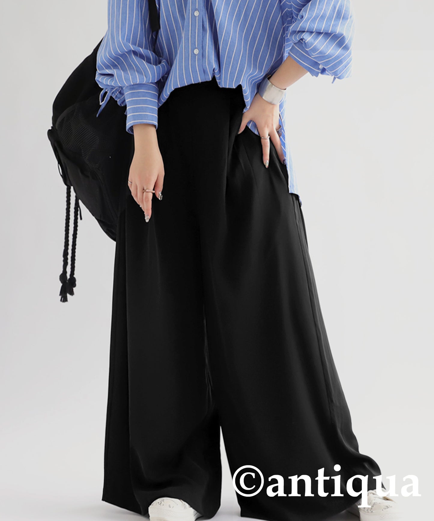 Tuck Wide Pants Ladies